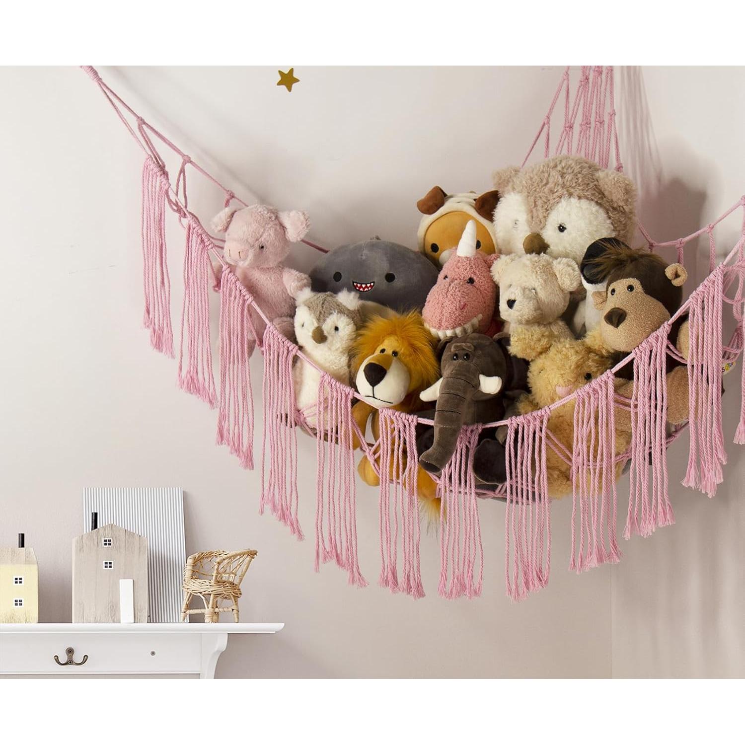 Hamaca de Peluches RelaxScene Rosa con Luz LED - Grande