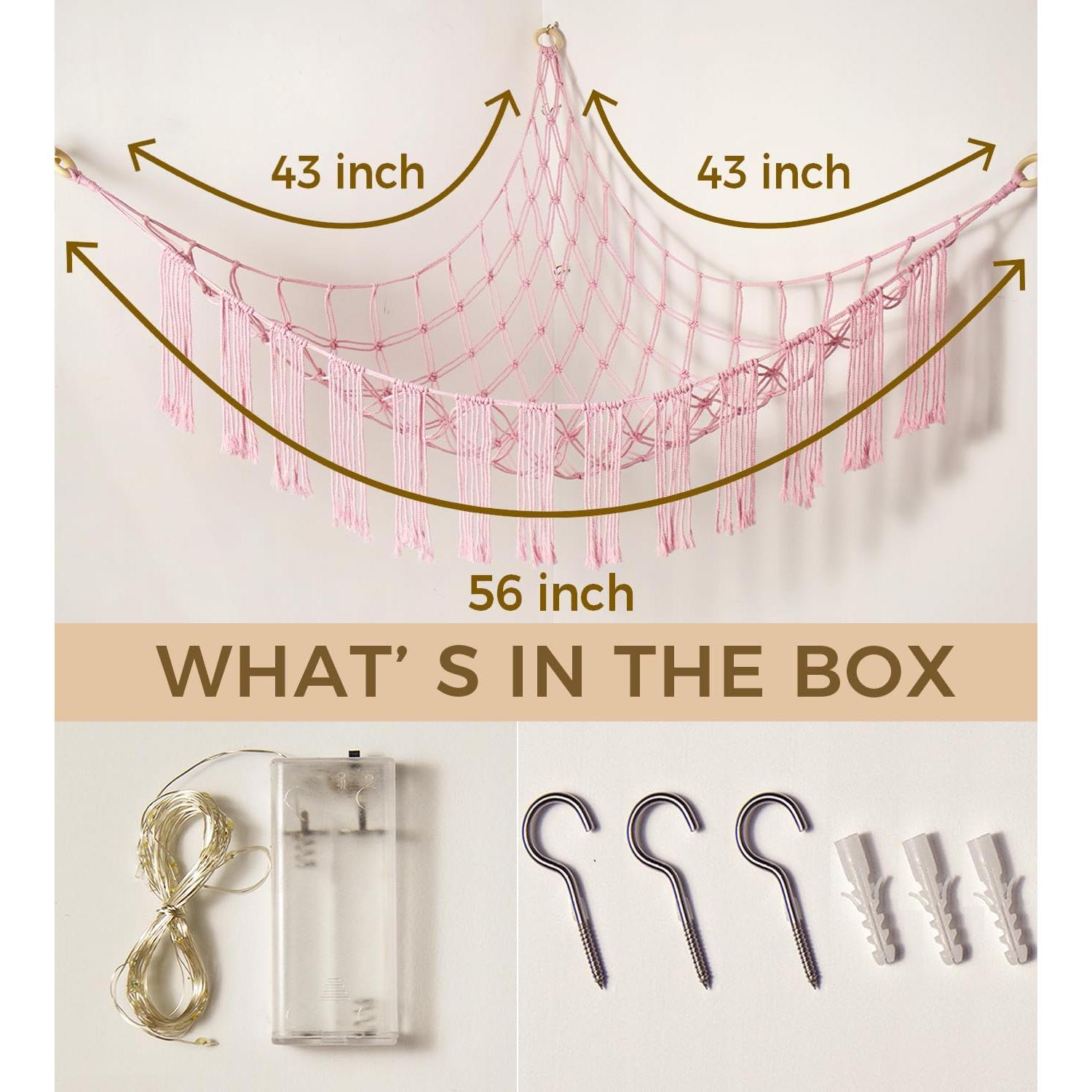 Hamaca de Peluches RelaxScene Rosa con Luz LED - Grande