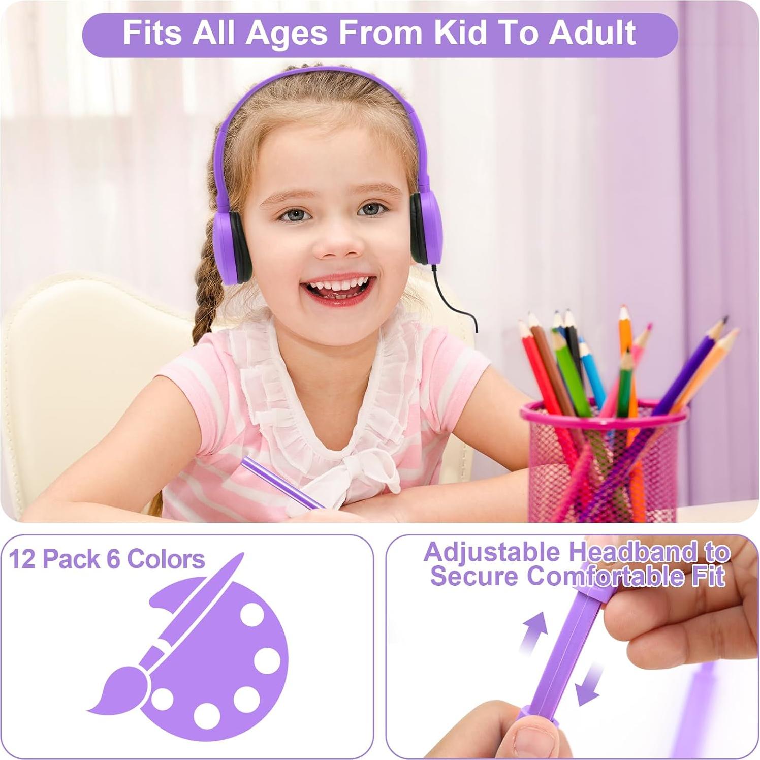 Paquete de 12 Auriculares con Cable LOVE·FEEL para Niños