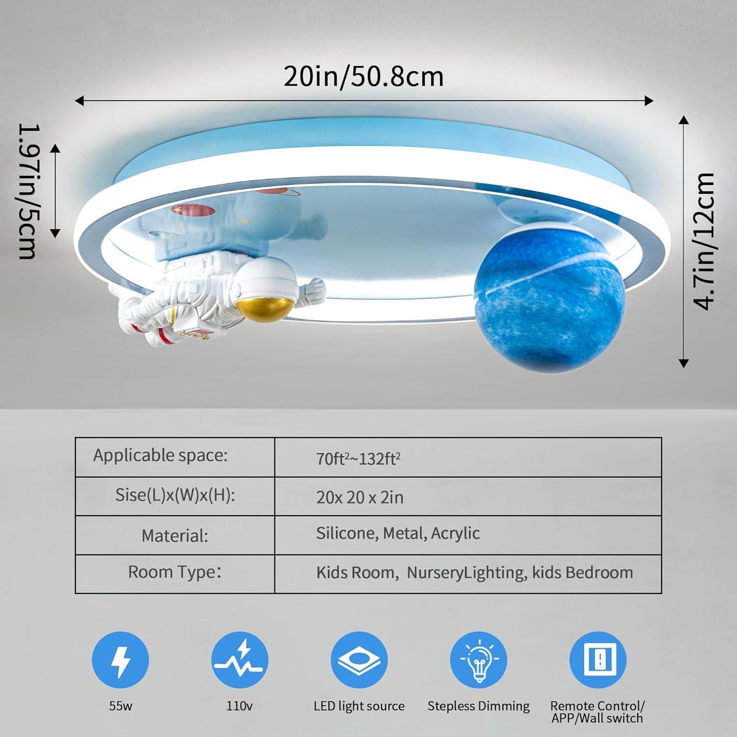 Lámpara de Techo Astronauta Shine LUEST 50.8cm Regulable