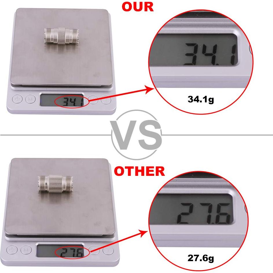 Adaptador Conector UHF Hembra PL-259 a SO239 XRDS-RF Paquete 2