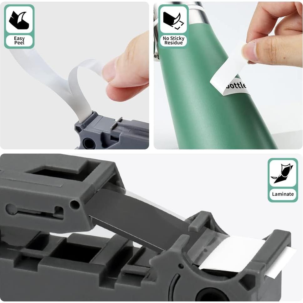 Paquete de 6 Cintas Laminadas 6mm Topcolor para Brother P Touch