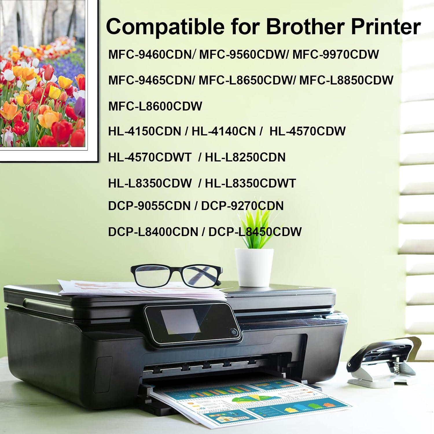 Paquete de 4 Cartuchos de Tóner Compatible Greencycle TN315 para Brother