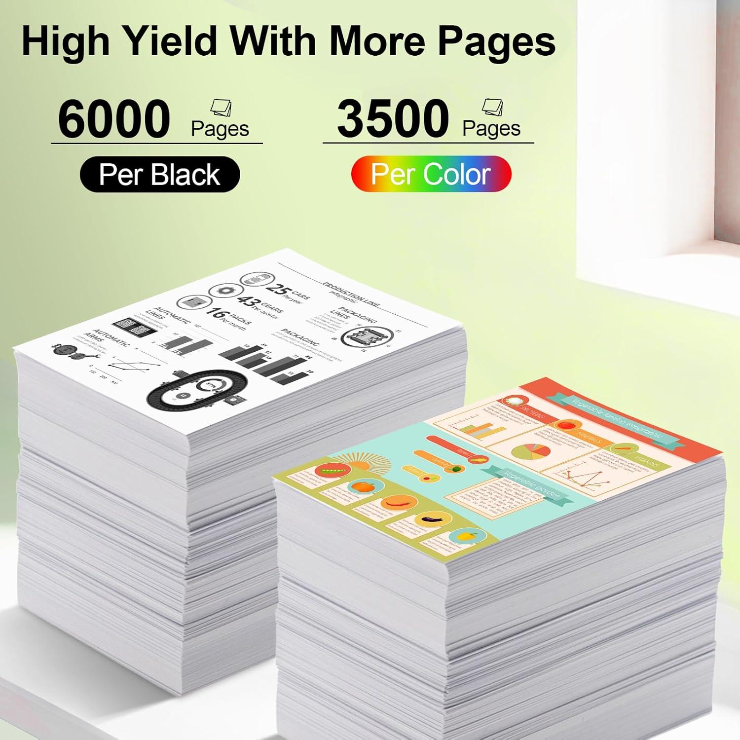 Paquete de 4 Cartuchos de Tóner Compatible Greencycle TN315 para Brother