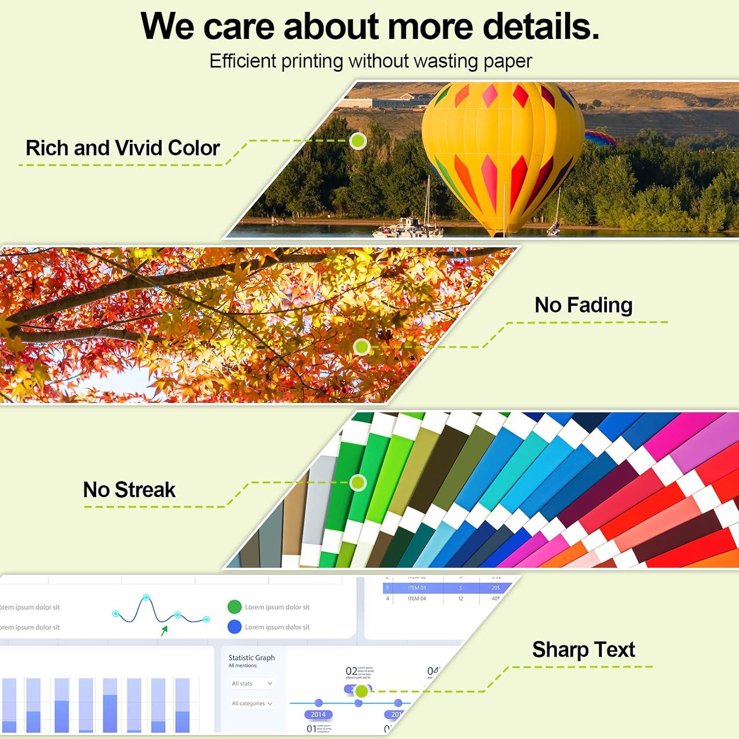 Paquete de 4 Cartuchos de Tóner Compatible Greencycle TN315 para Brother