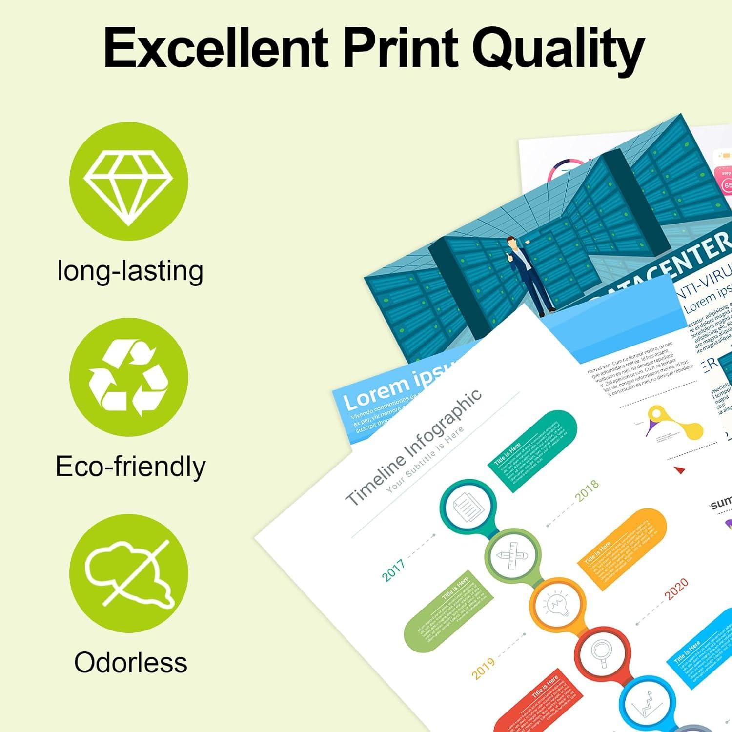 Paquete de 4 Cartuchos de Tóner Compatible Greencycle TN315 para Brother