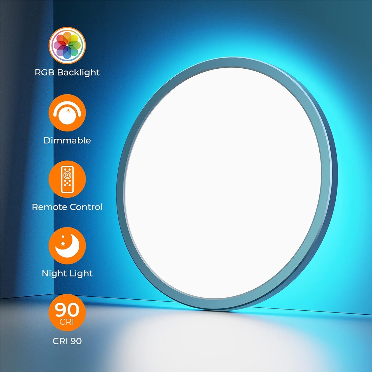 Luz de Techo LED RGB Annaror 30,48 cm Regulable 24W