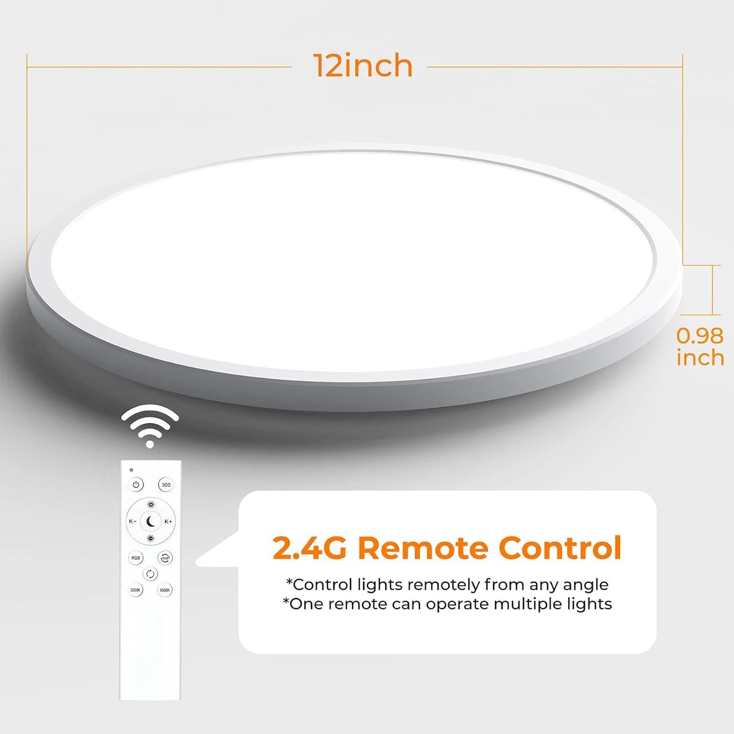 Luz de Techo LED RGB Annaror 30,48 cm Regulable 24W