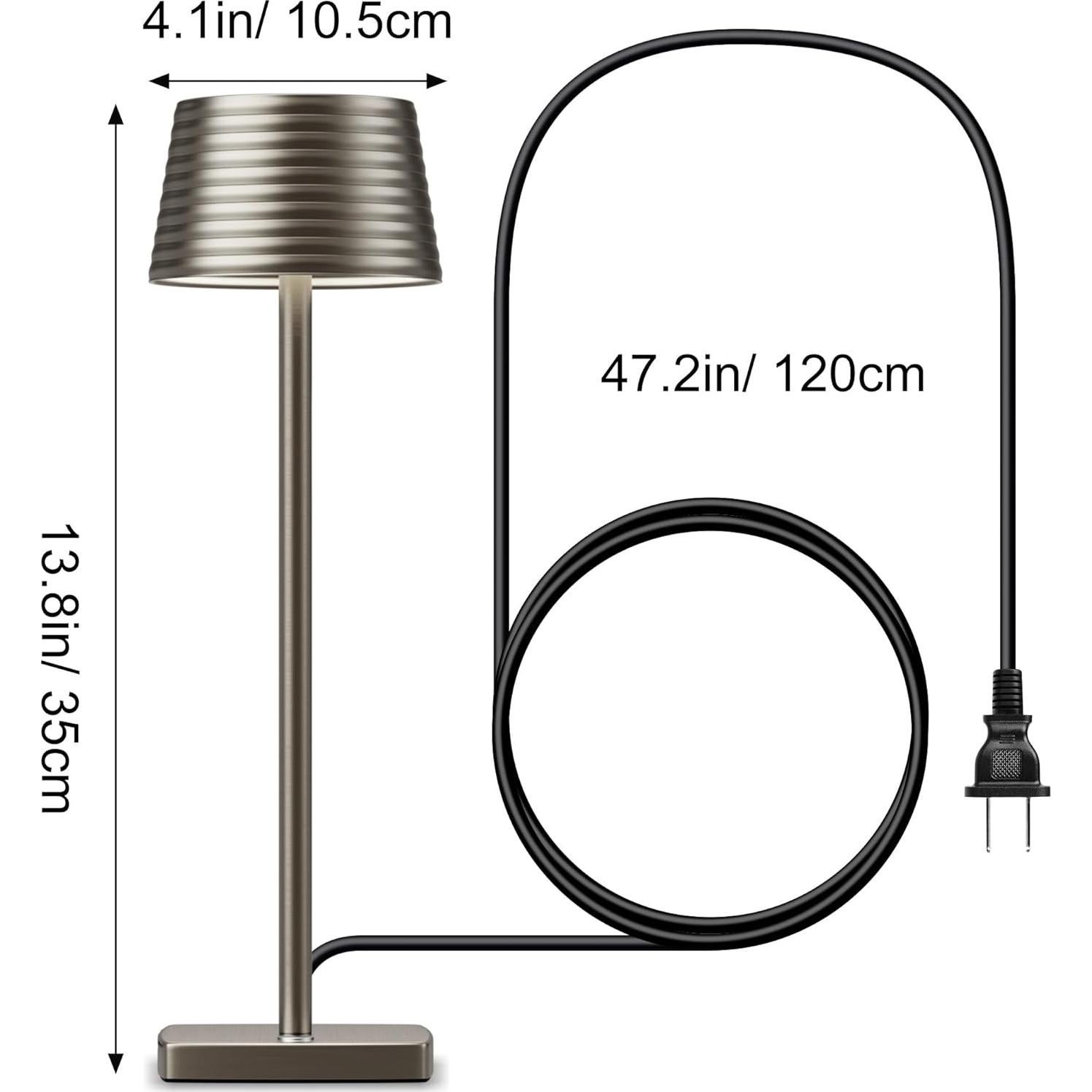 Lámpara de Mesa LED YHT S816B Cromo Regulable 2 Brillos