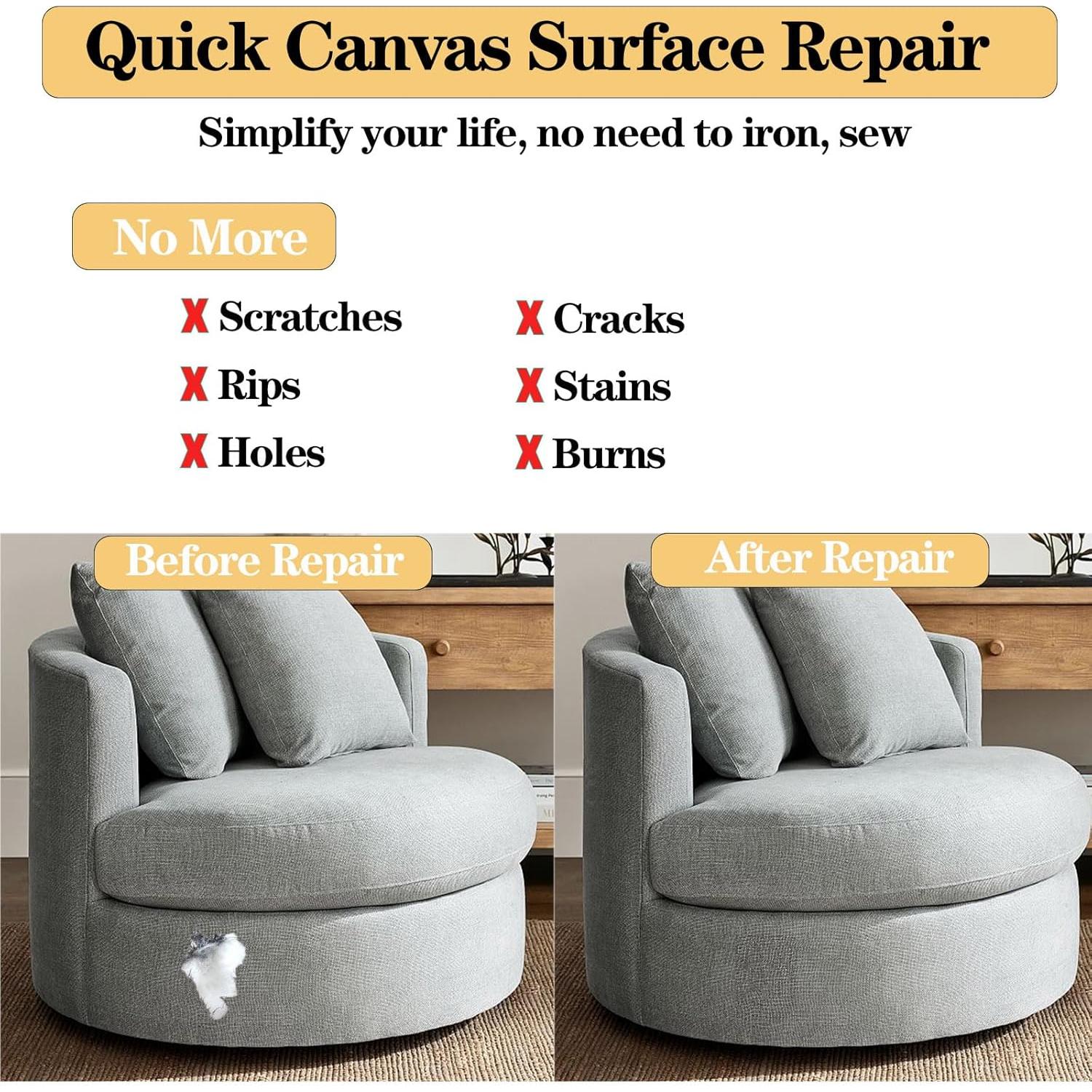 Parche de Reparación Autoadhesivo Beige 20x30 cm - Autrends