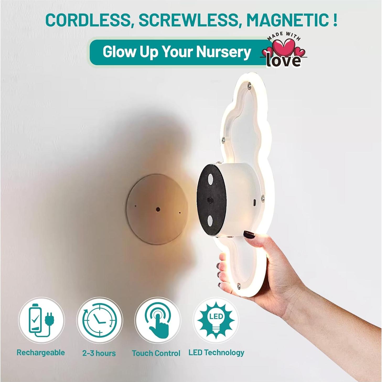 Lámpara Nublada Bazenti - Luz Nocturna Recargable para Niños