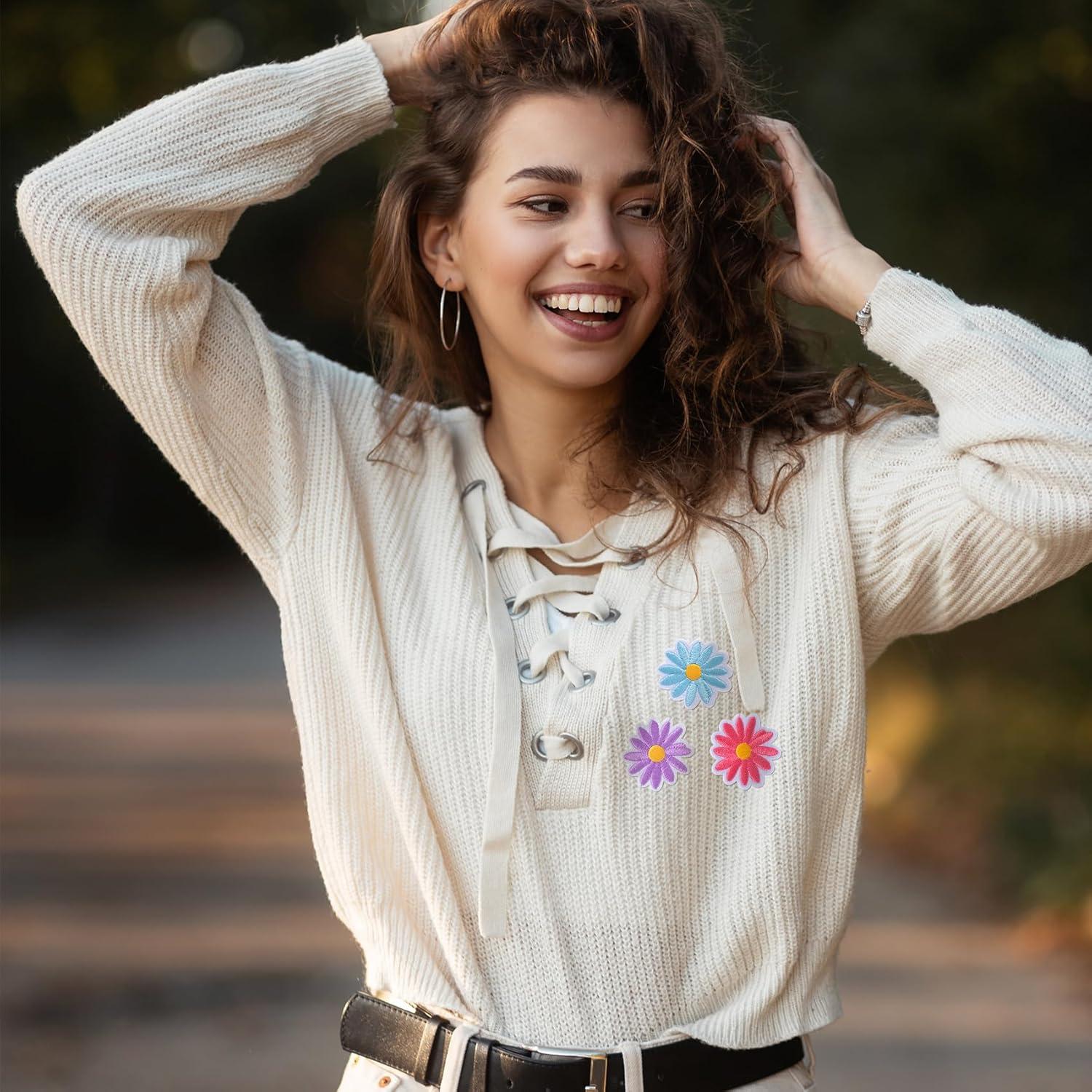 Parches Bordados de Flores PAGOW - 8 Pcs para Ropa y DIY