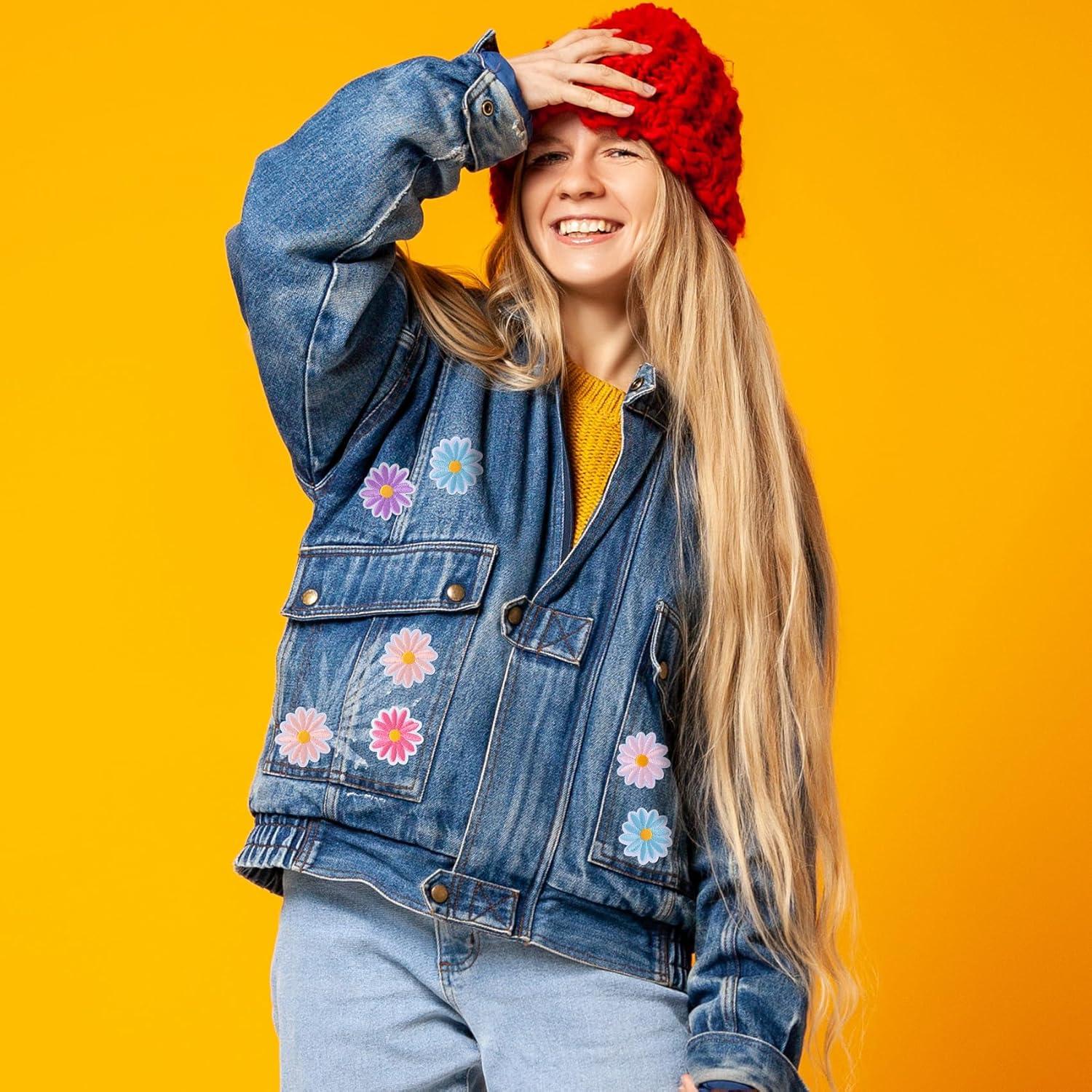 Parches Bordados de Flores PAGOW - 8 Pcs para Ropa y DIY