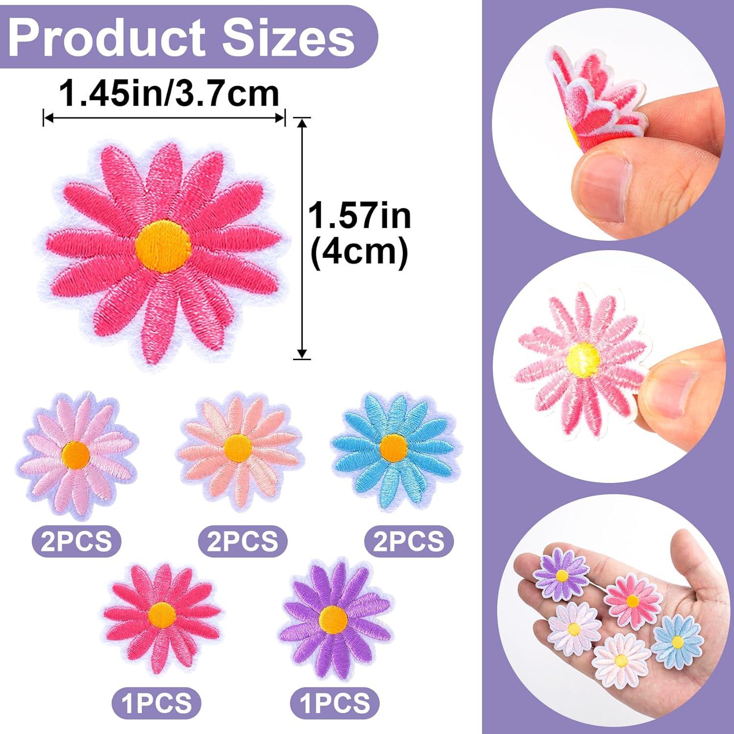 Parches Bordados de Flores PAGOW - 8 Pcs para Ropa y DIY