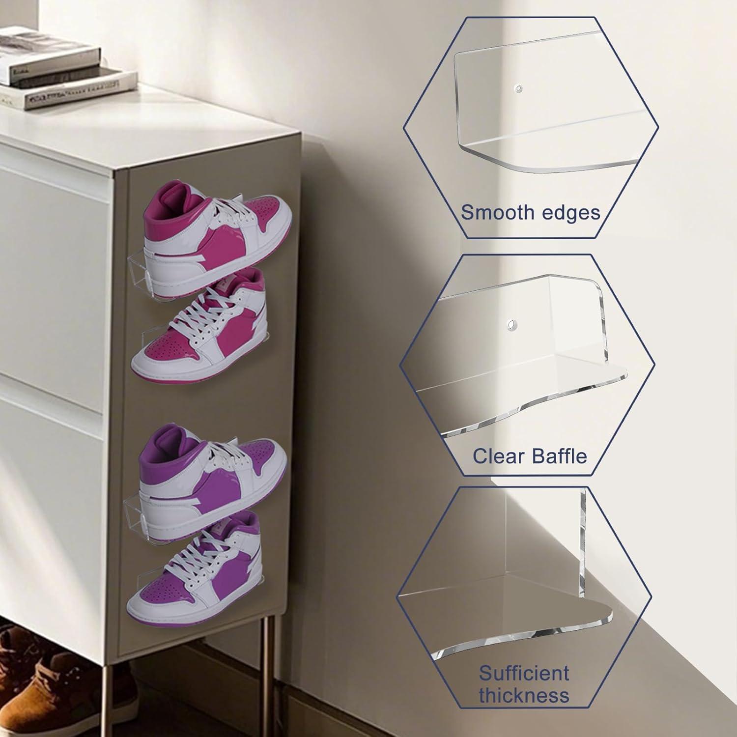 Exhibidor de Zapatos Acrílico Lixeszt Montado en Pared 1 Pcs