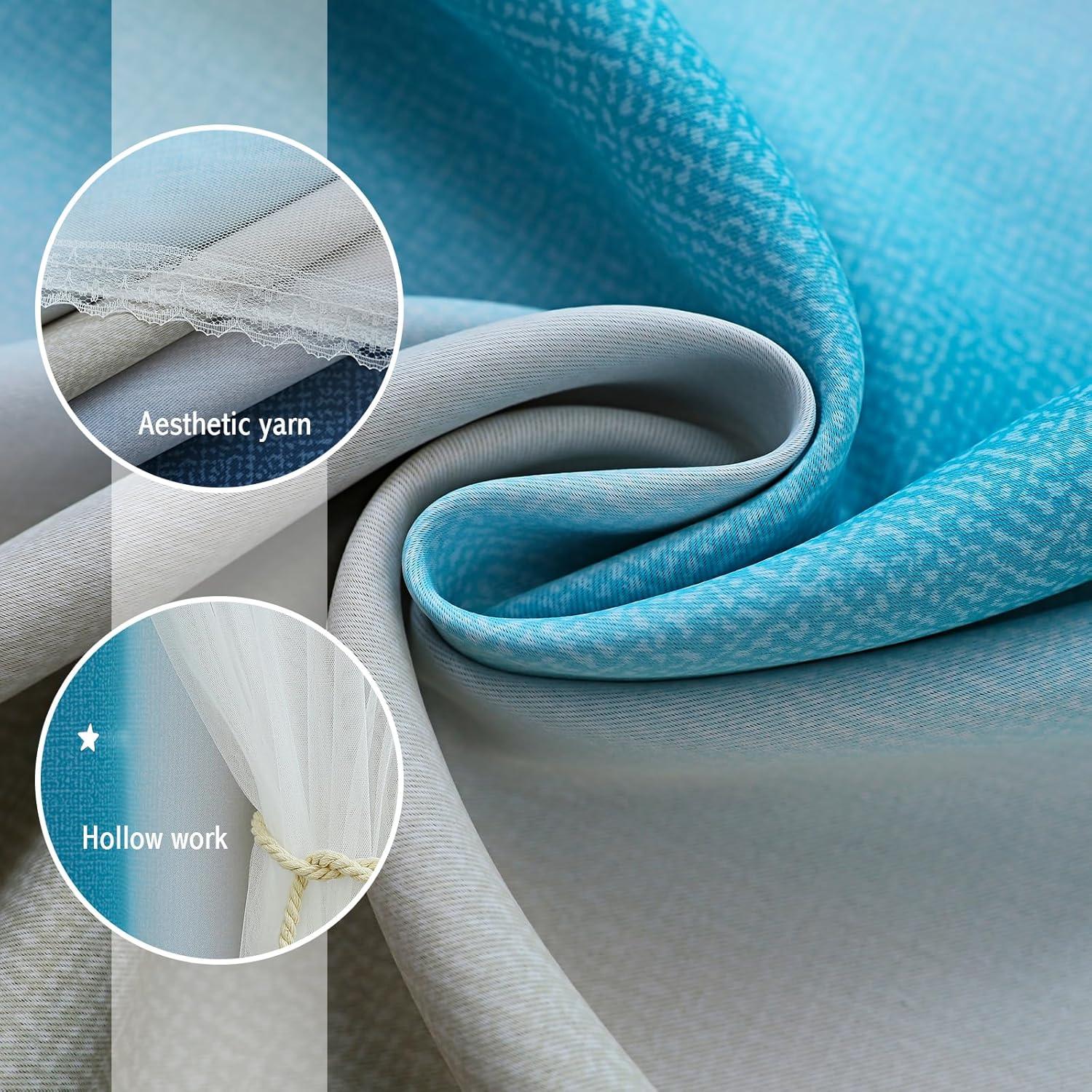 Cortina Opaca Anytime 1 Panel Azul 132x160 cm para Niñas