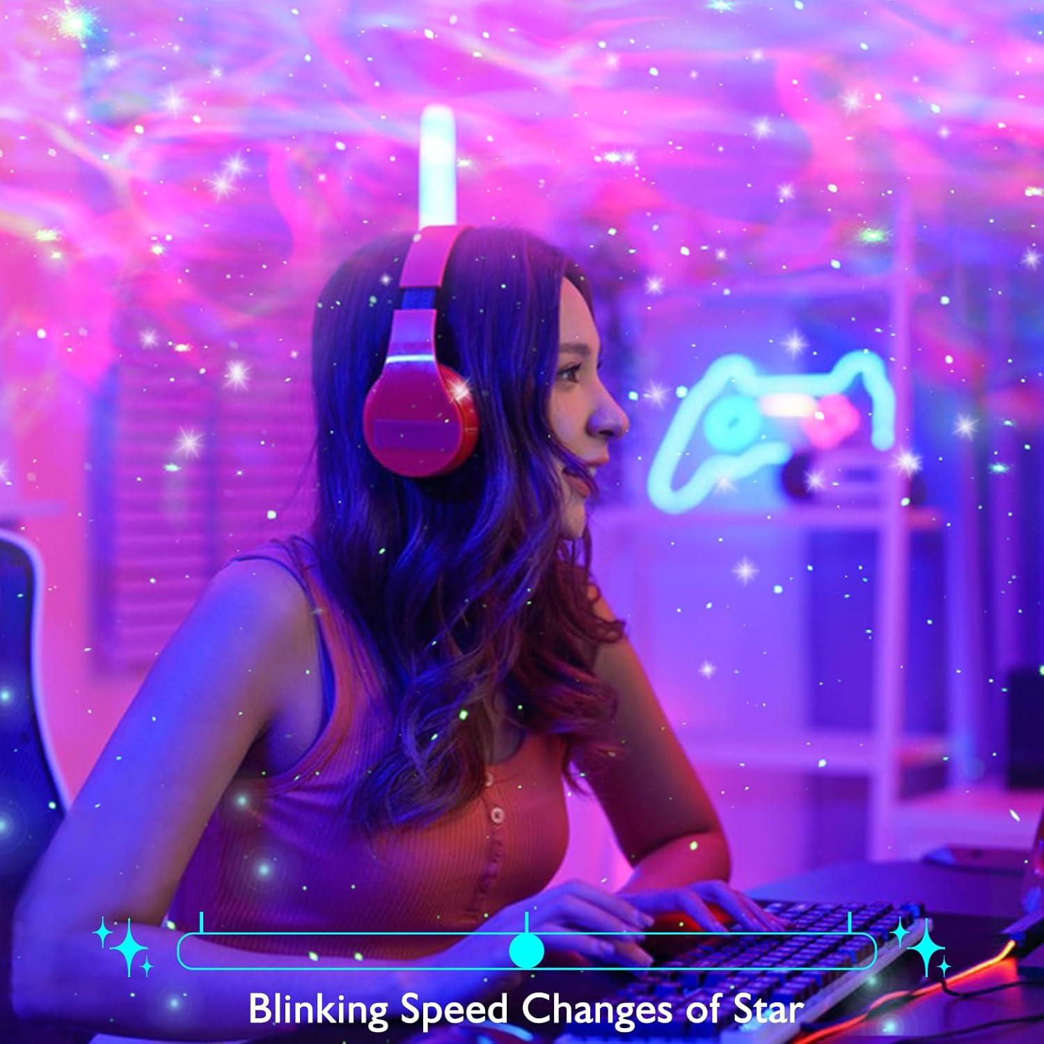 Proyector Galáctico Astronauta KKUP2U con 10 Modos de Luz