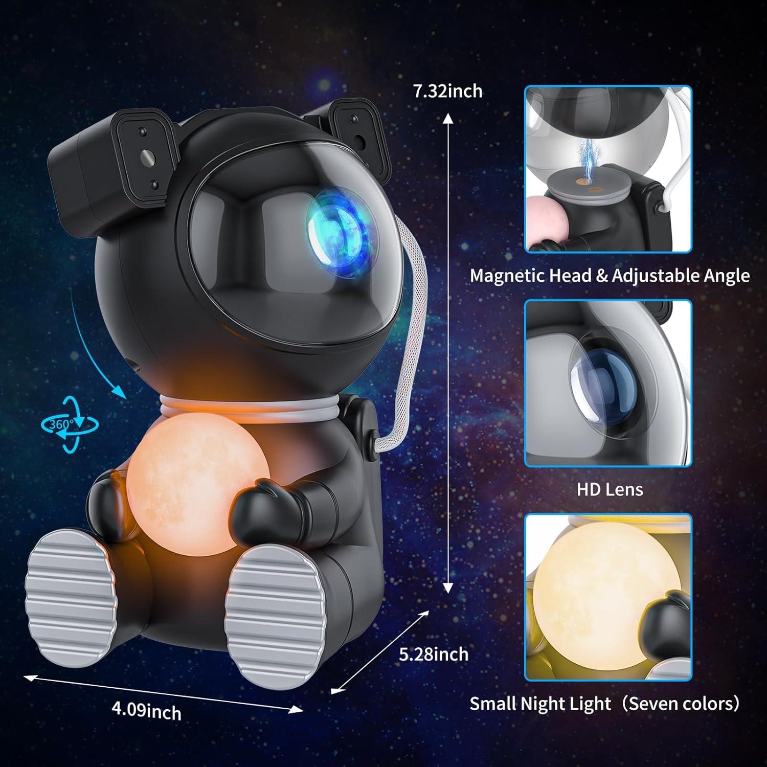 Proyector Galáctico Cayclay Astronauta Luz Nocturna LED