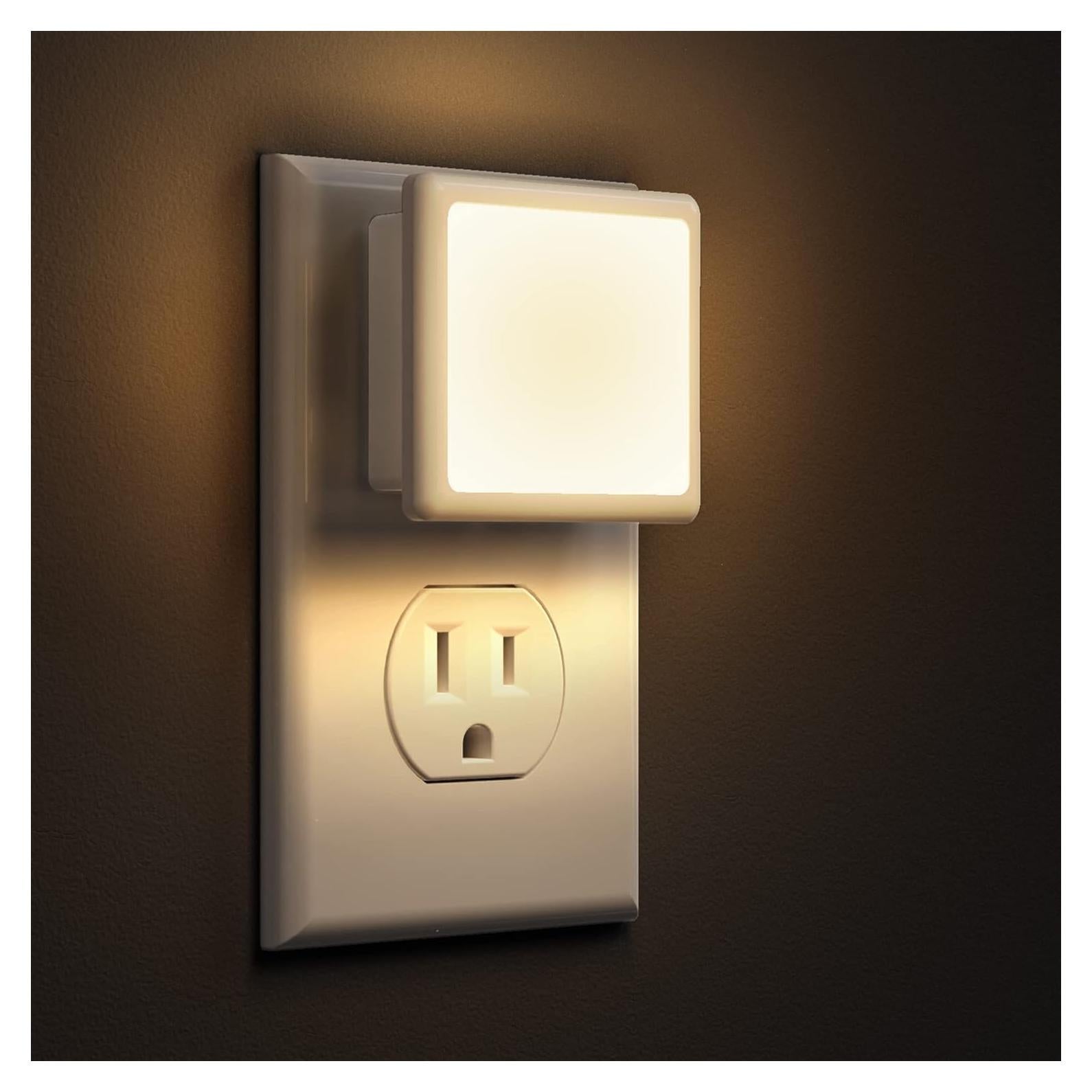 Luz Nocturna LED LOHAS 2-Pack 0.3W Sensor Crepúsculo 3000K