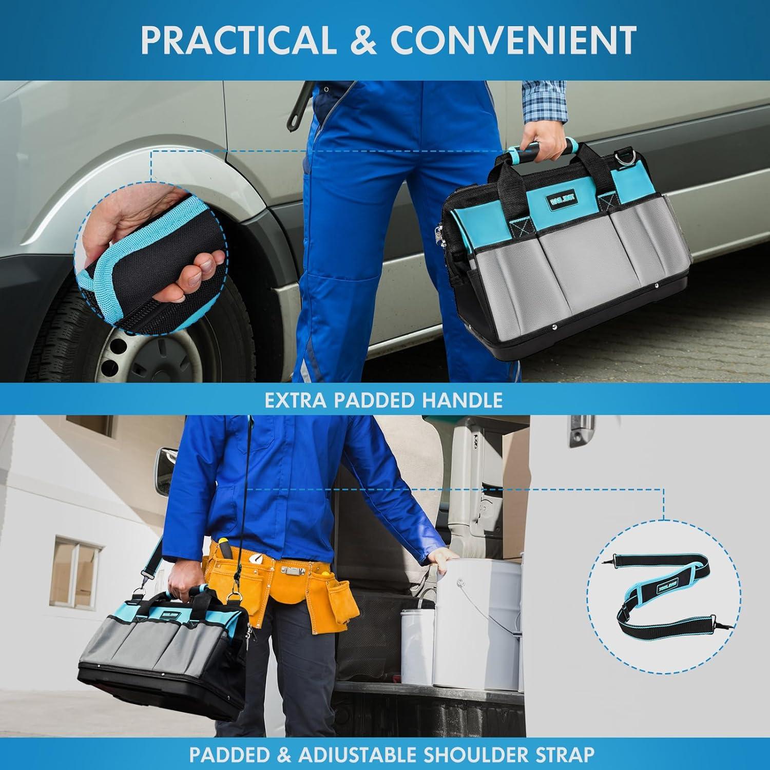 Bolsa de Herramientas 40 cm PREMJIN Azul con 23 Compartimentos