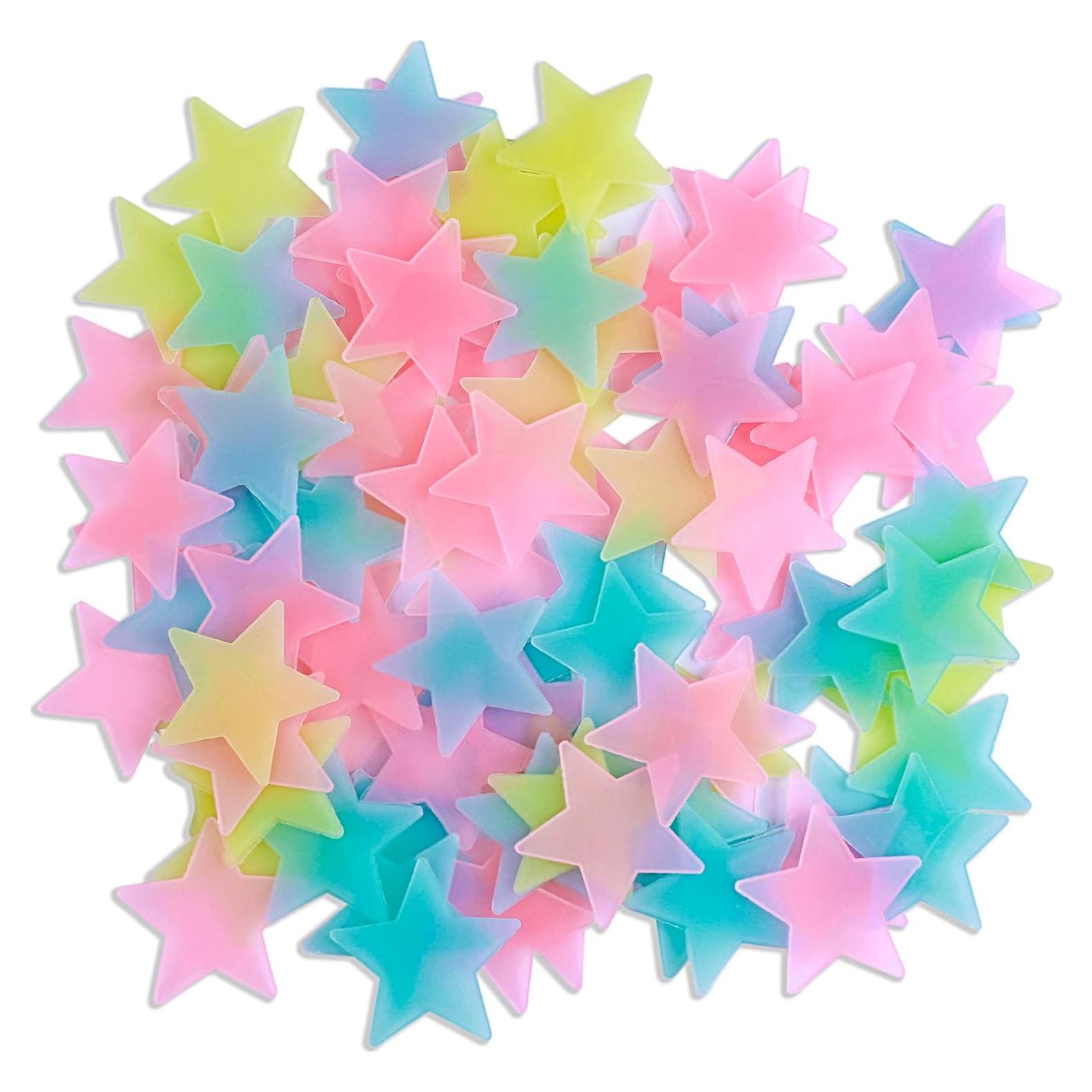 Calcomanías Estrellas Luminiscentes AM AMAONM 100 Pcs