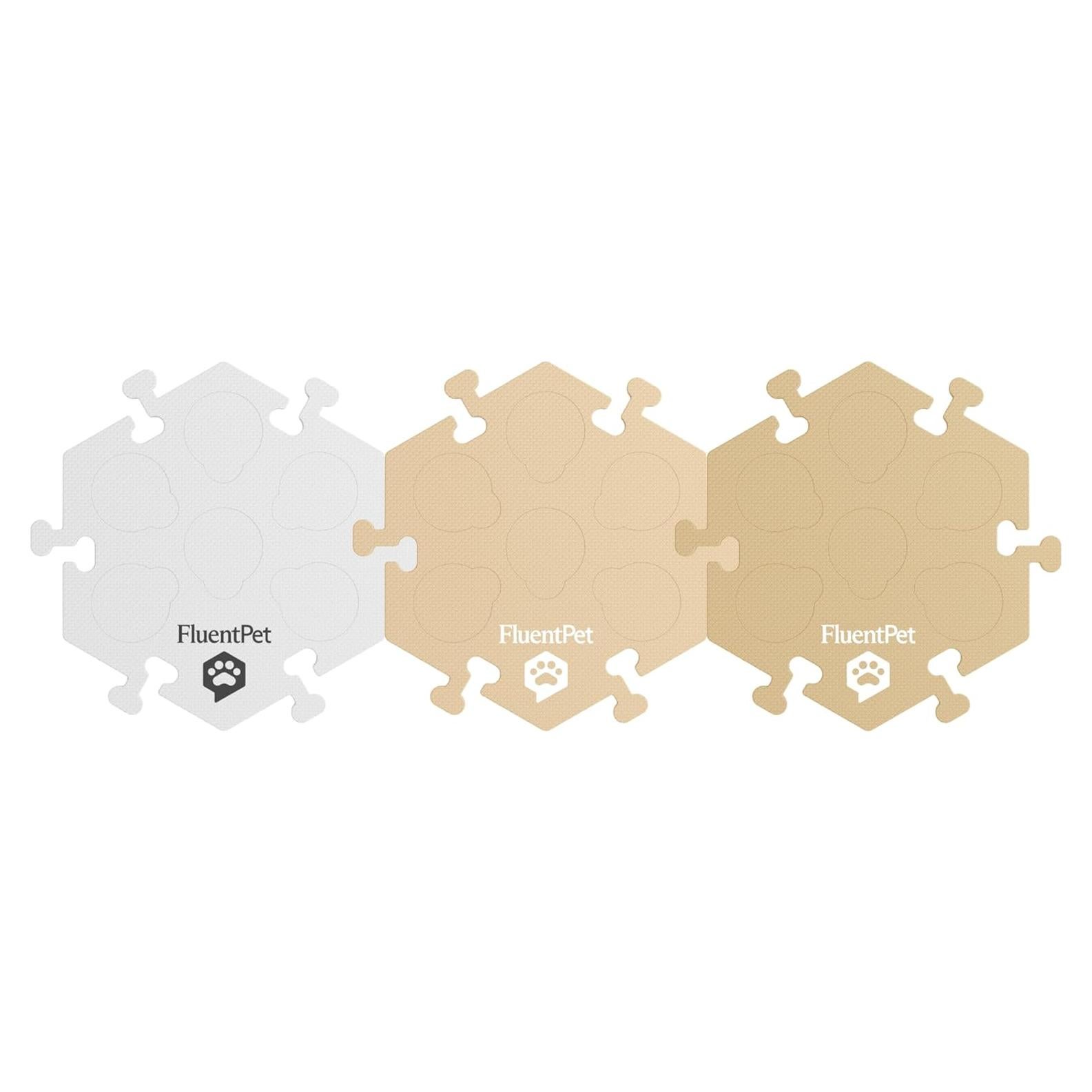 Alfombrilla de Botones FluentPet HexTiles Beige 3-Pack