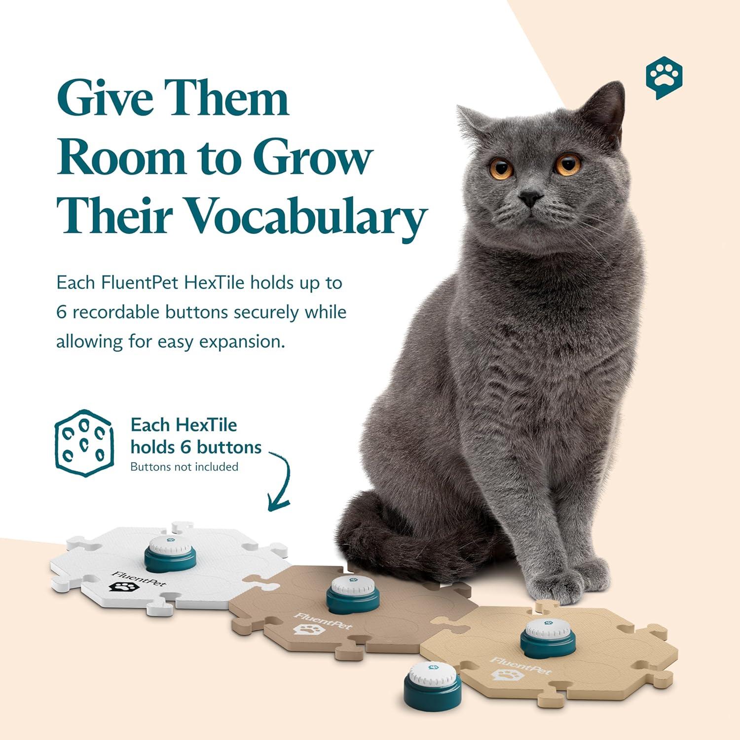 Alfombrilla de Botones FluentPet HexTiles Beige 3-Pack