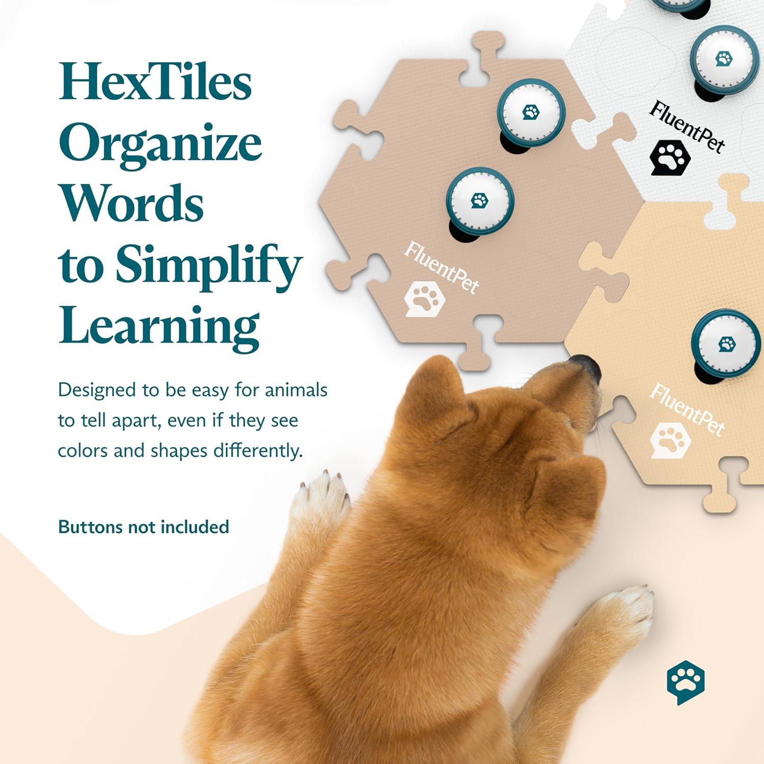 Alfombrilla de Botones FluentPet HexTiles Beige 3-Pack
