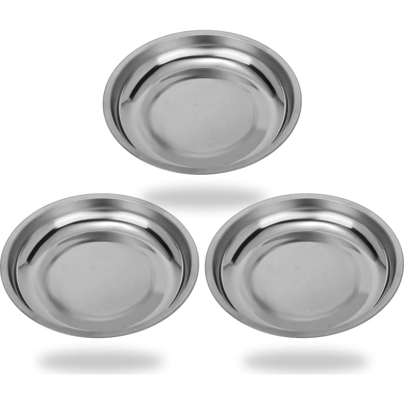 Bandeja Magnética Redonda Acero Inoxidable 3 Piezas 15.24 cm
