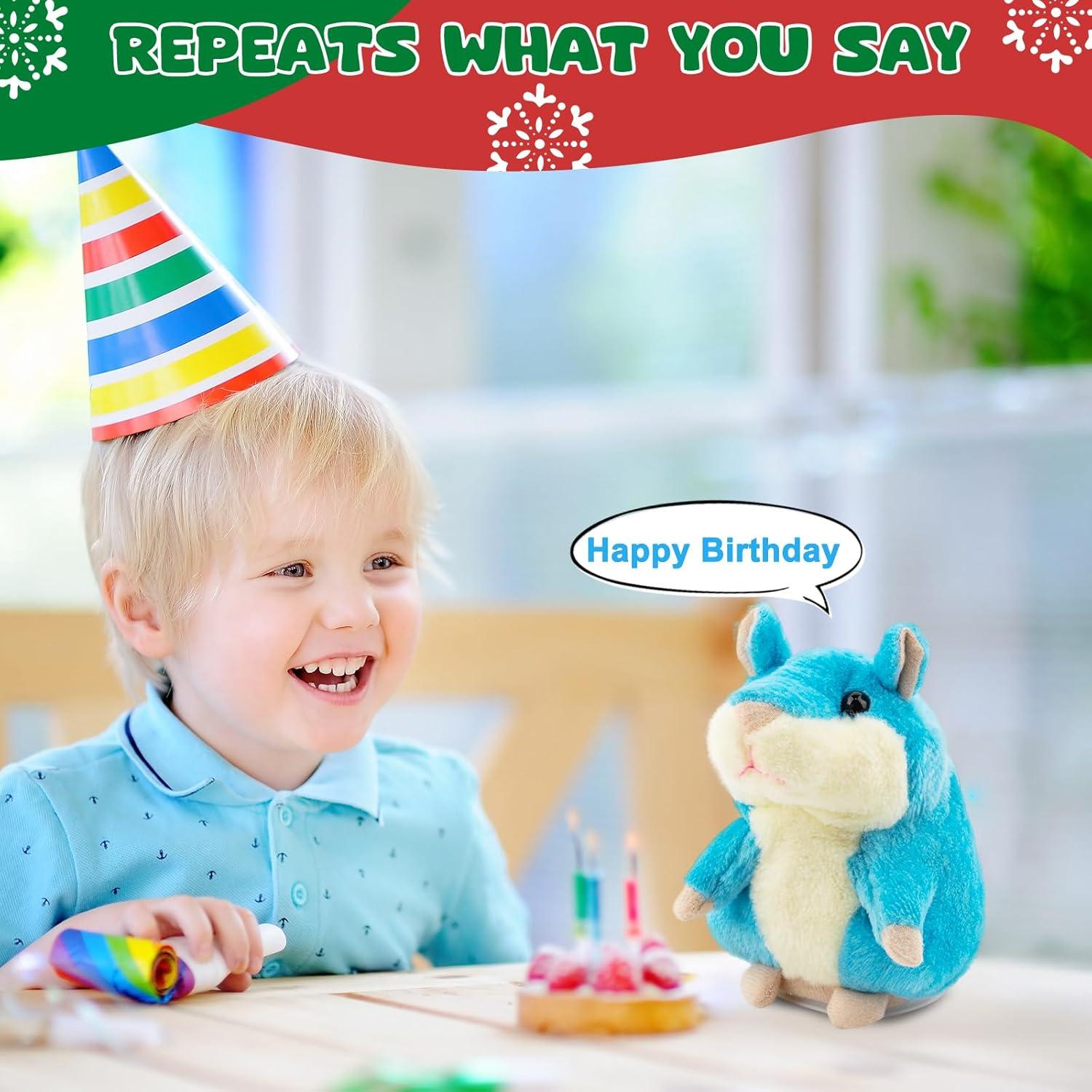 Hamster Hablante Qrooper Azul Claro, Juguete Interactivo 3+