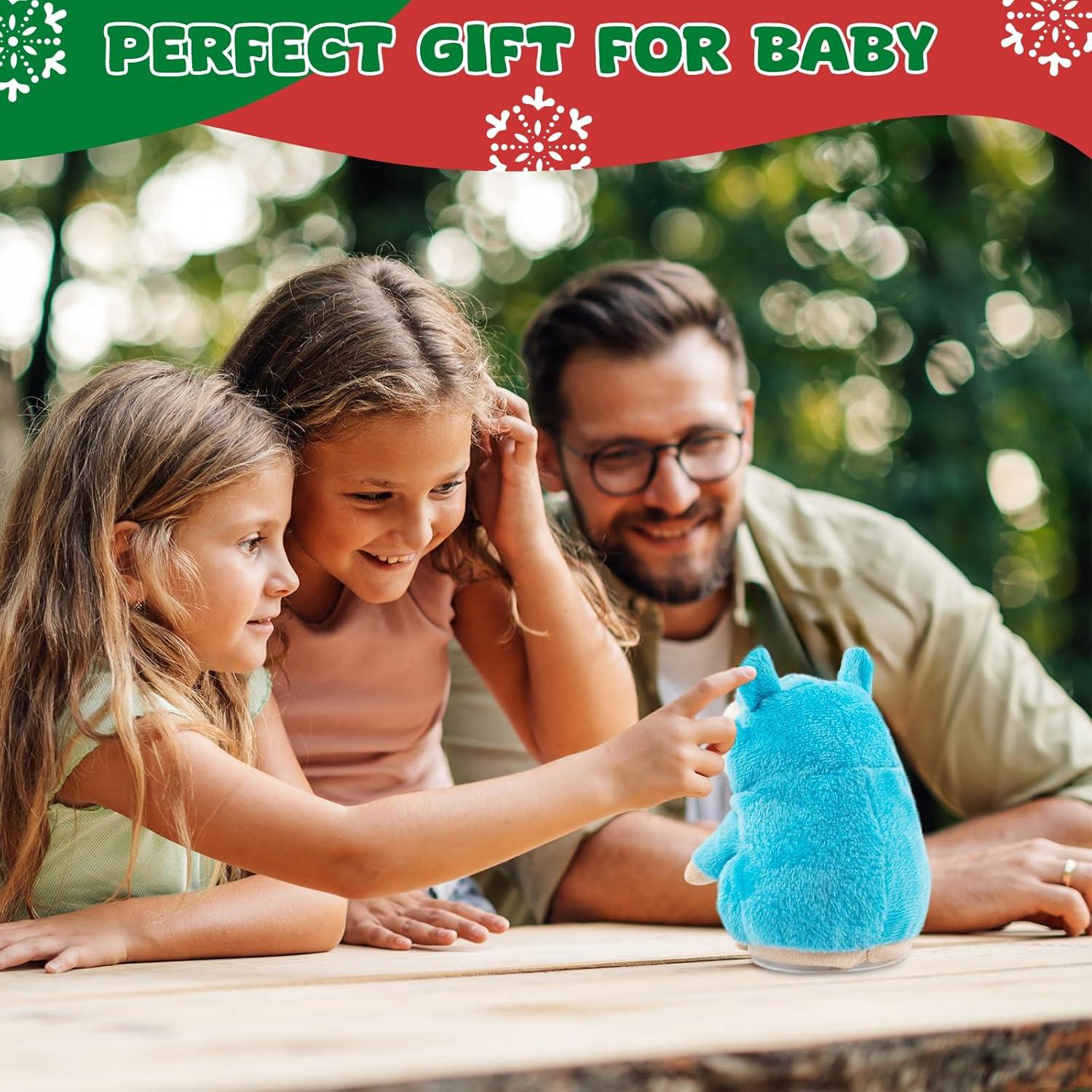 Hamster Hablante Qrooper Azul Claro, Juguete Interactivo 3+