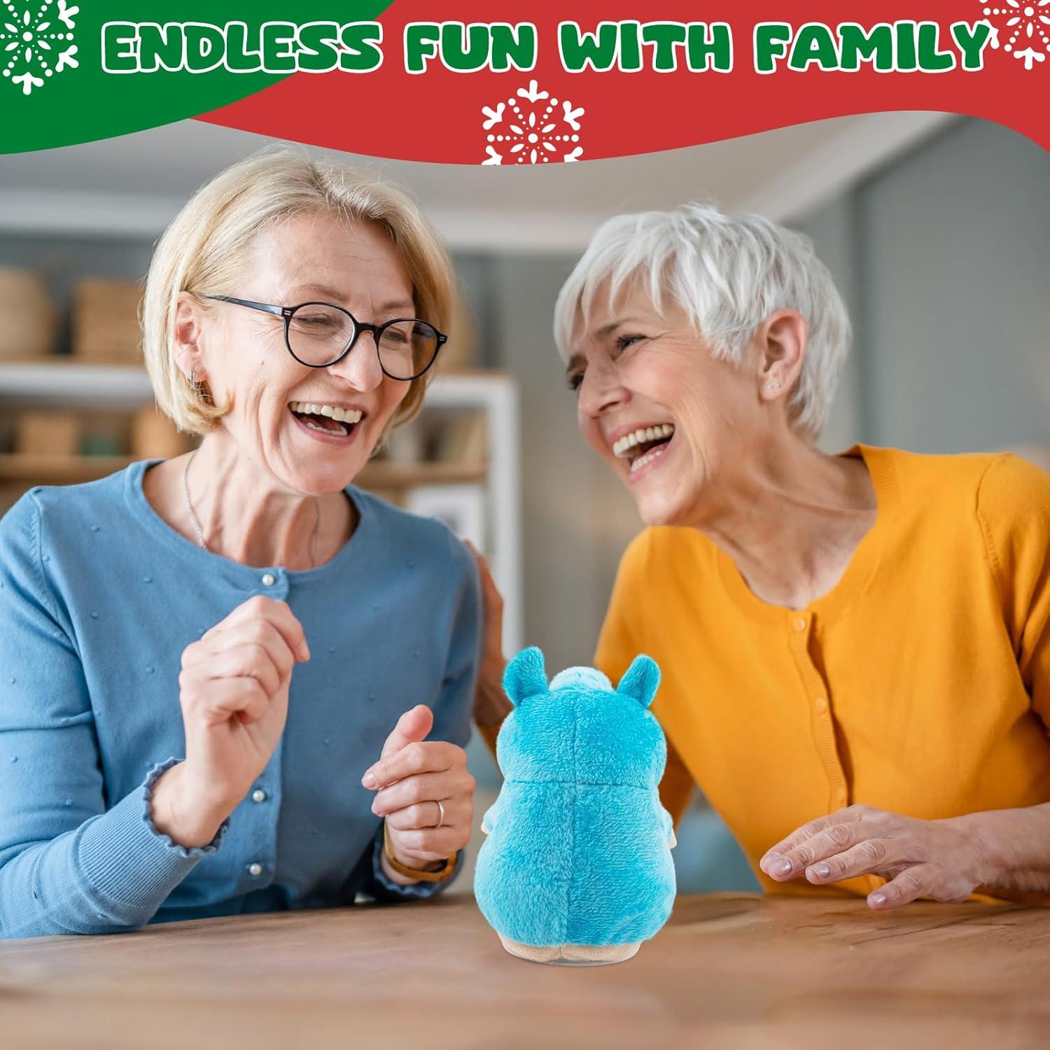 Hamster Hablante Qrooper Azul Claro, Juguete Interactivo 3+