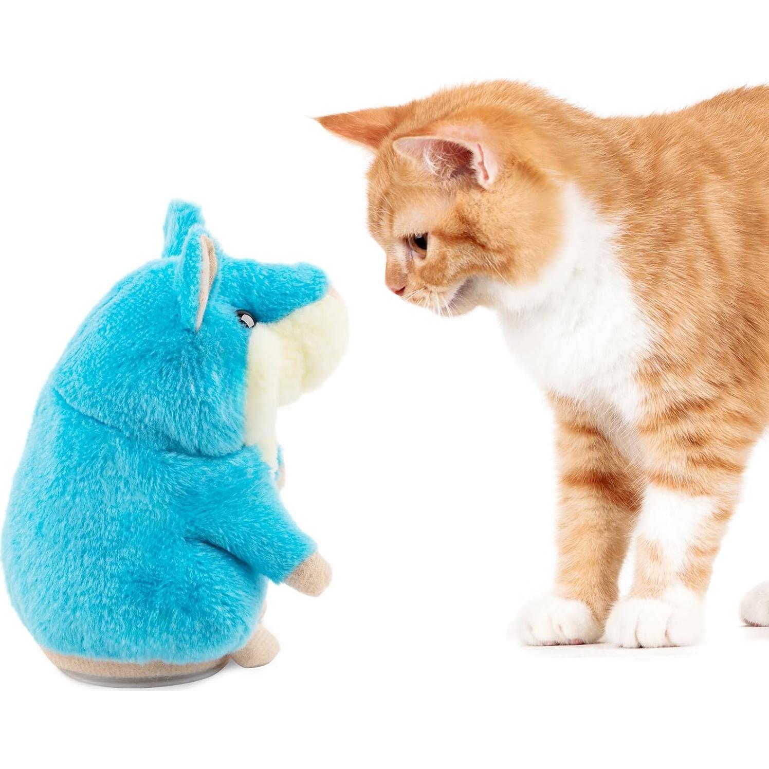 Hamster Hablante Qrooper Azul Claro, Juguete Interactivo 3+