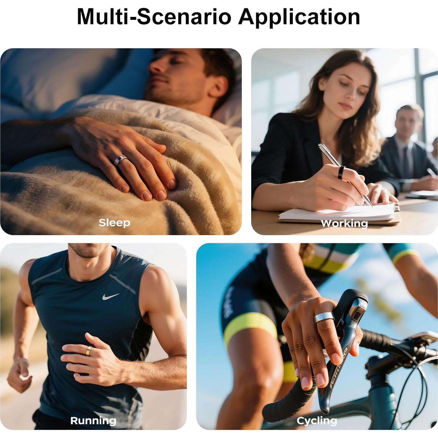 Anillo Inteligente Vic de Titanio Ultra-Ligero IP68 - Oro Rosa 8