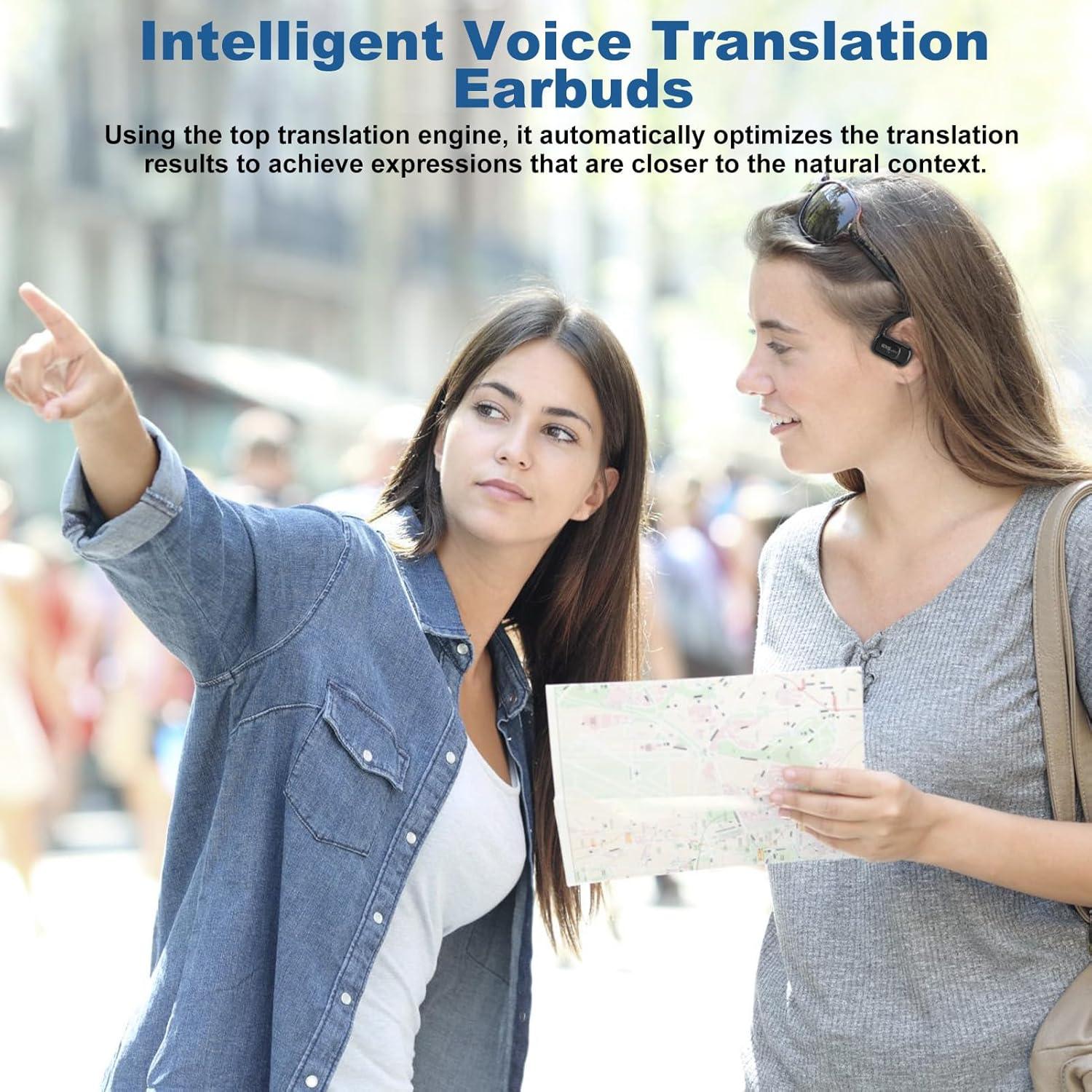 Auriculares Traductores de Idiomas exsulity - 144 Idiomas, Bluetooth 5.3