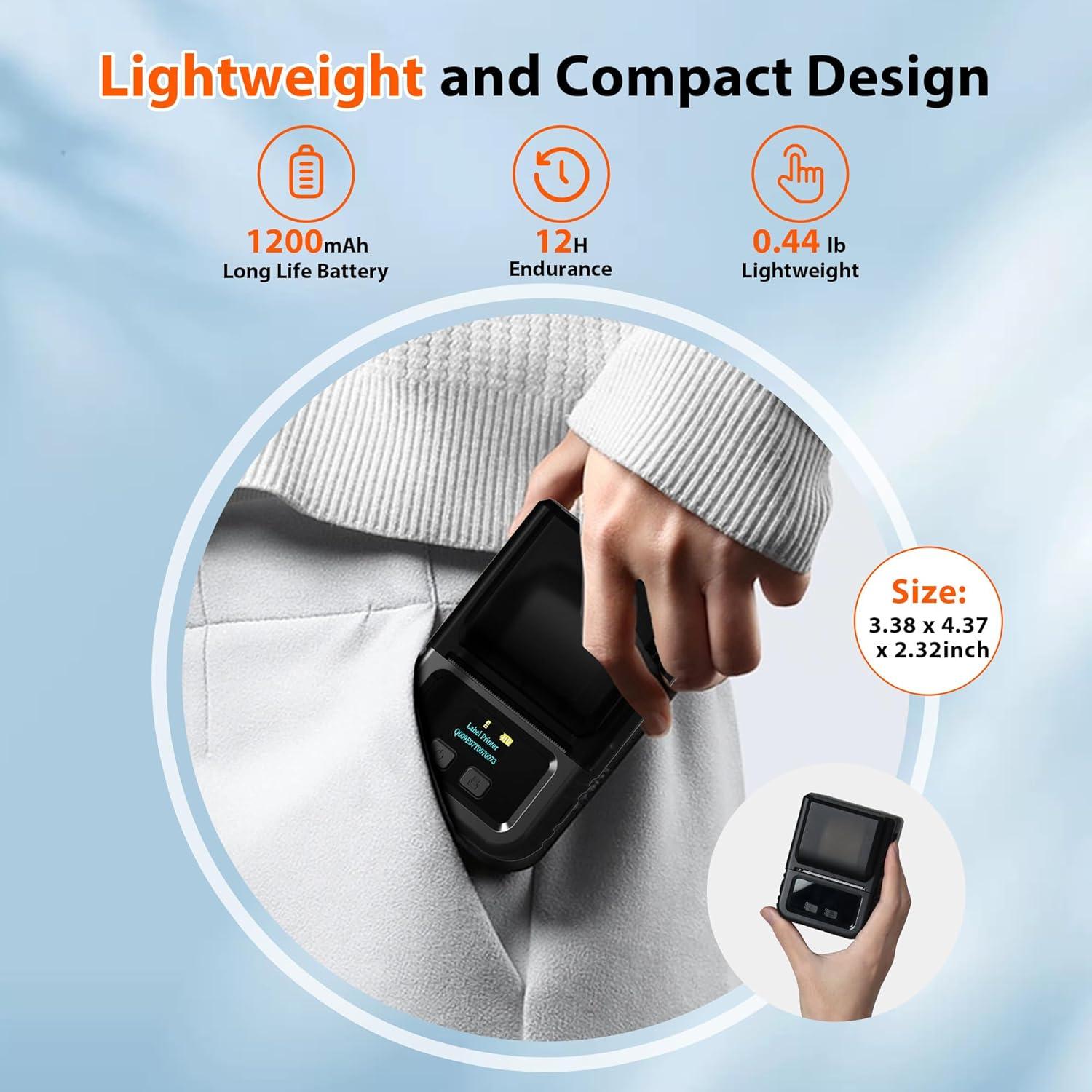 Impresora de Etiquetas Phomemo M120 Térmica Portátil 203 DPI