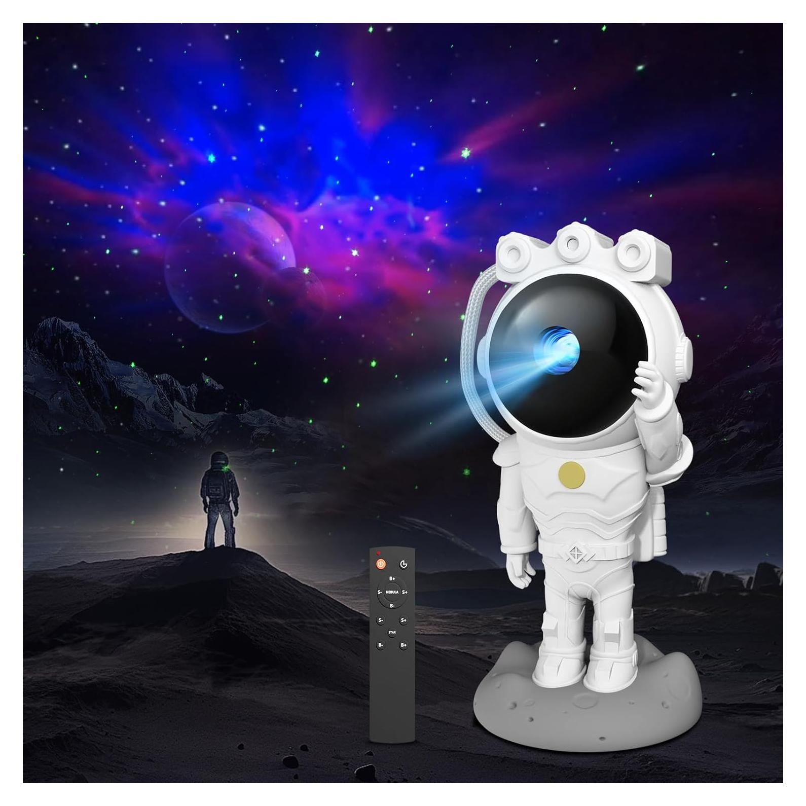 Proyector de Estrellas Nebulosas Astronauta LED con Control Remoto