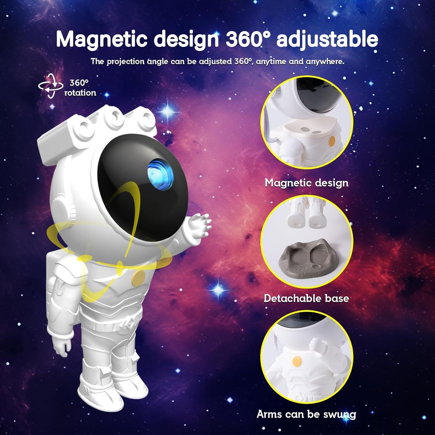 Proyector de Estrellas Nebulosas Astronauta LED con Control Remoto