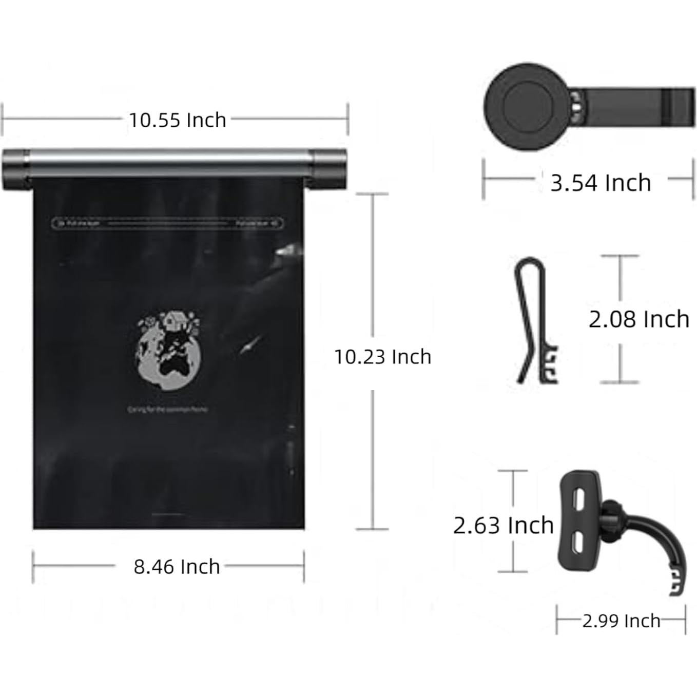 Basurero Rodante para Auto Bertans H11-Gris Impermeable