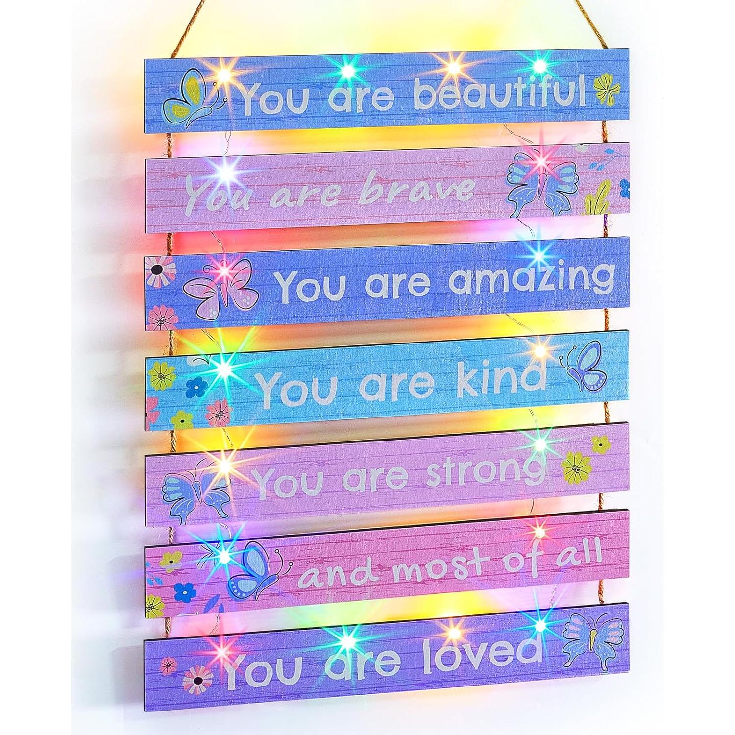 Decoración de habitación FIOBEE mariposa púrpura con LED