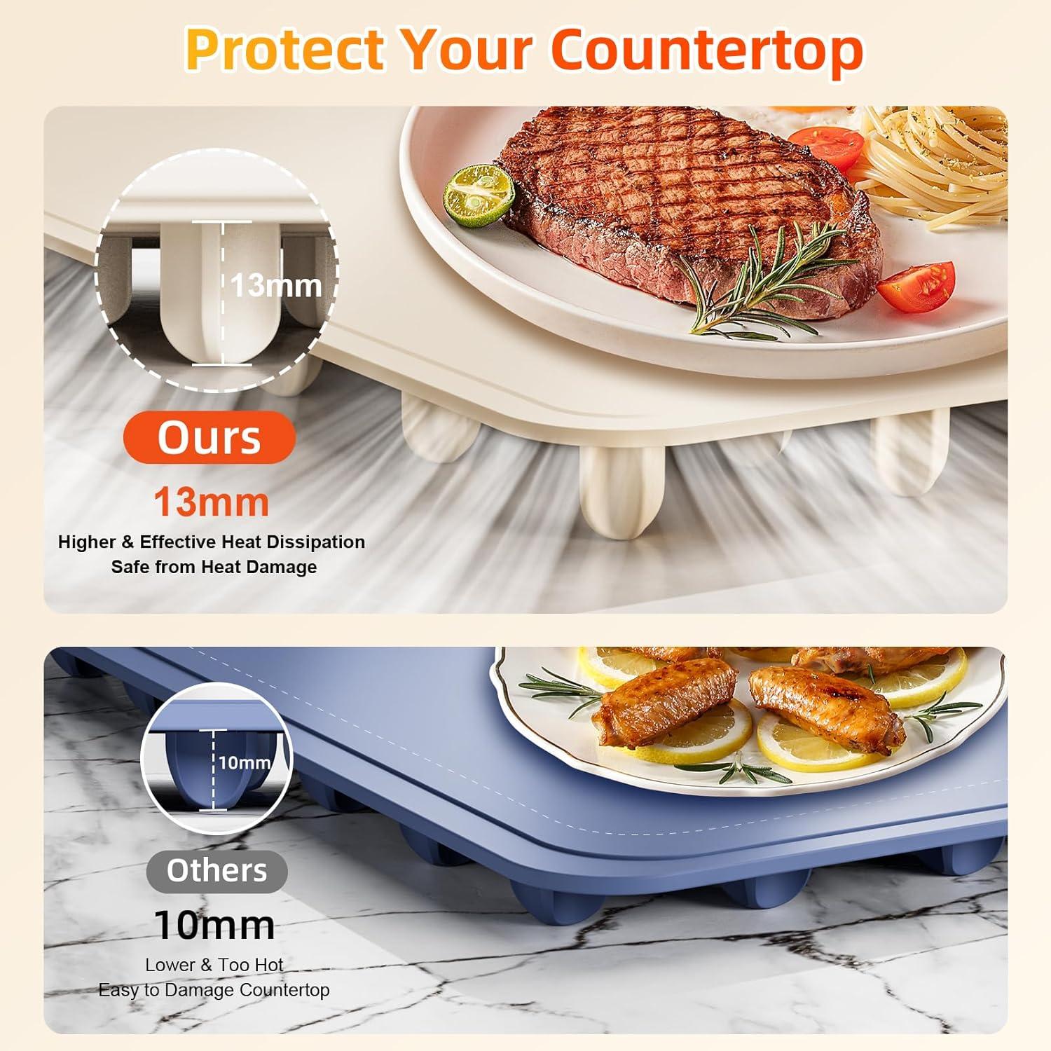 Alfombrilla Calentadora de Comida Gasbye 64.5x42.2cm Beige