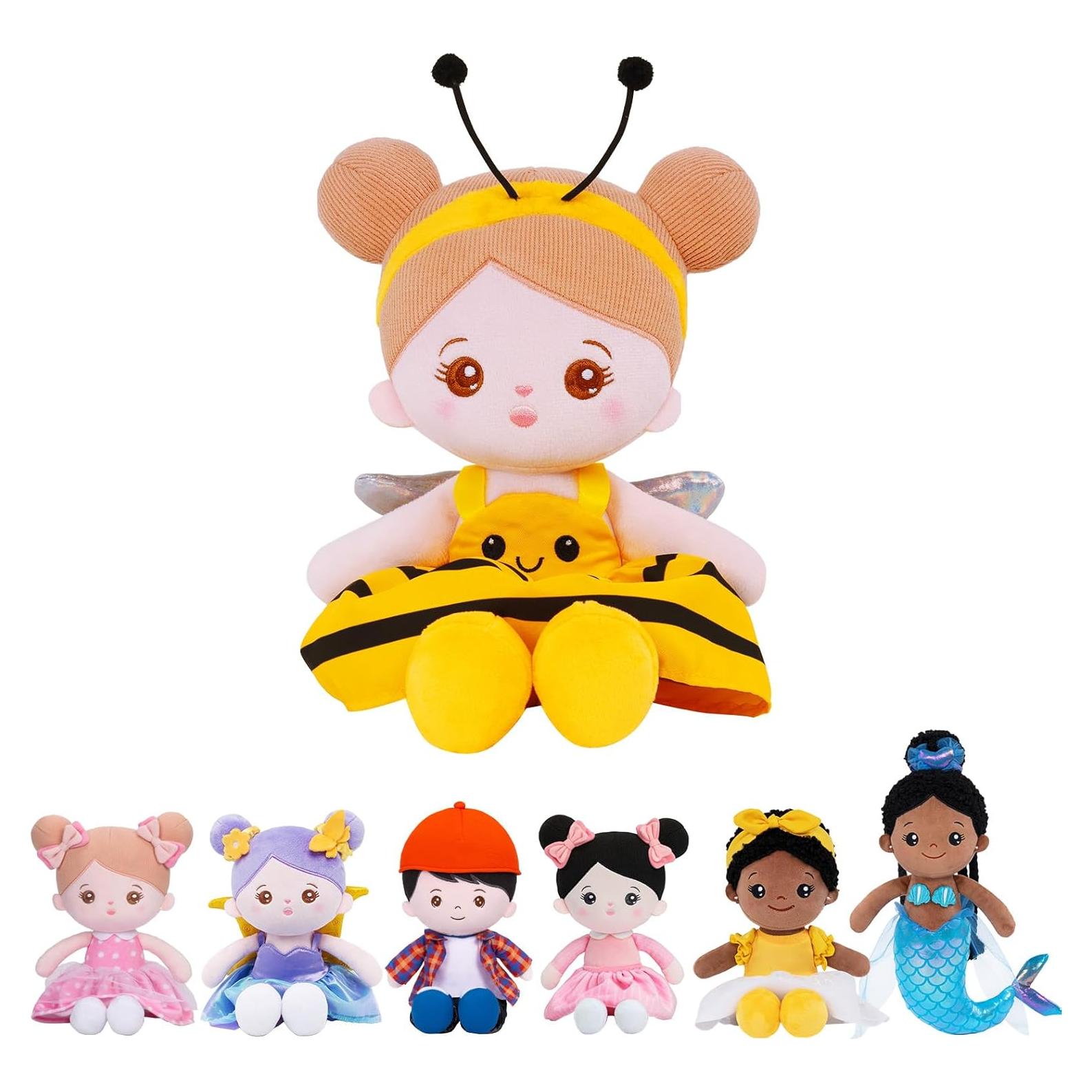 Muñeca Suave OUOZZZ Vestido Abeja Amarillo 25 cm