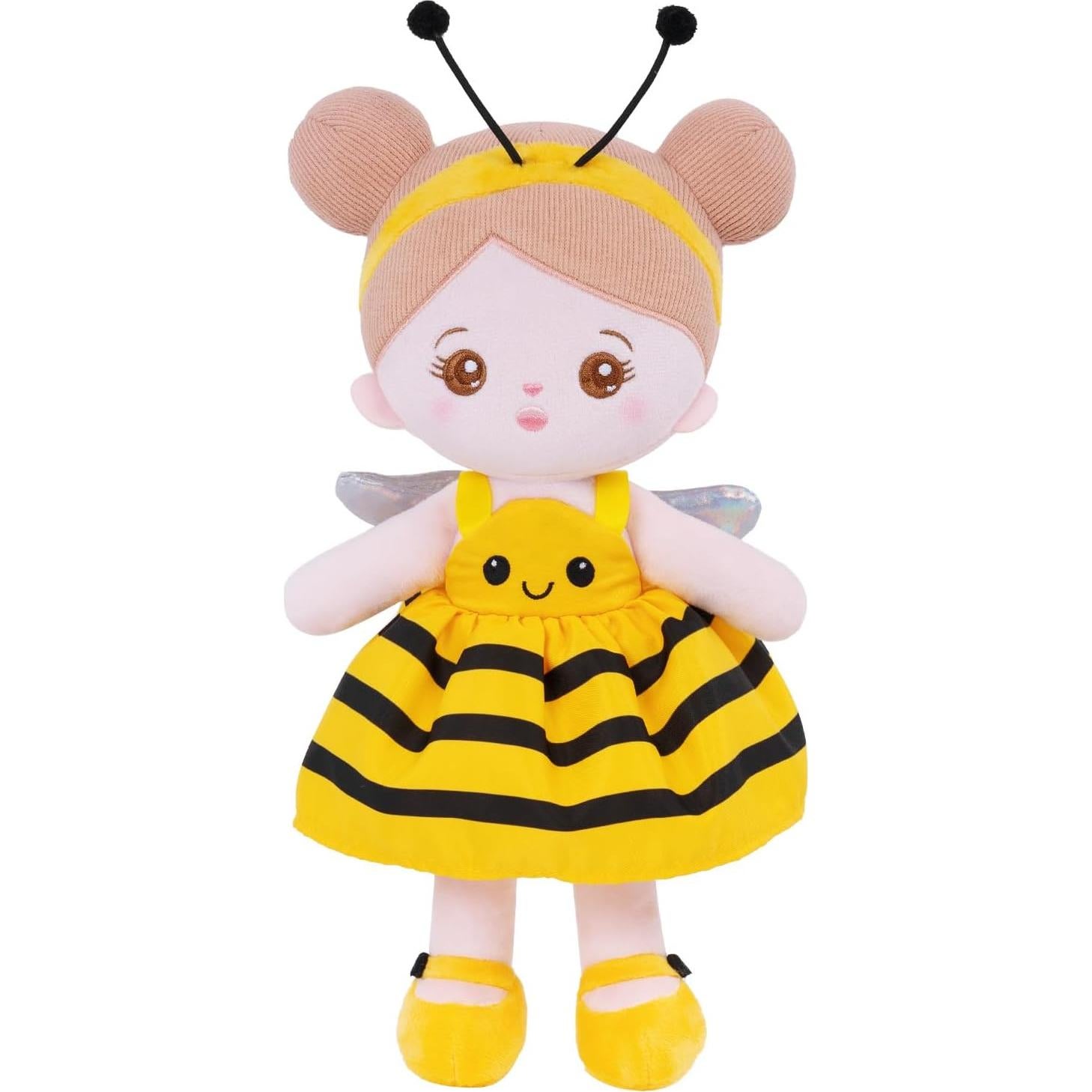 Muñeca Suave OUOZZZ Vestido Abeja Amarillo 25 cm