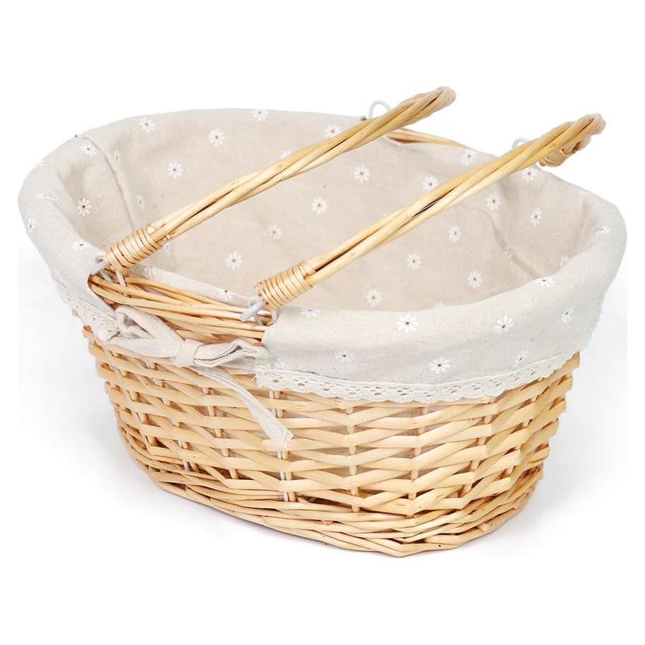 Cesta de Mimbre Natural MEIEM Grande 36.8x29x17.8 cm