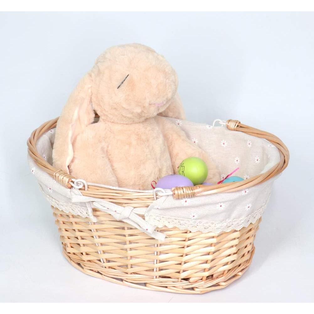 Cesta de Mimbre Natural MEIEM Grande 36.8x29x17.8 cm