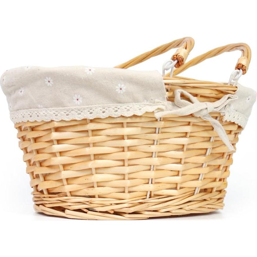 Cesta de Mimbre Natural MEIEM Grande 36.8x29x17.8 cm