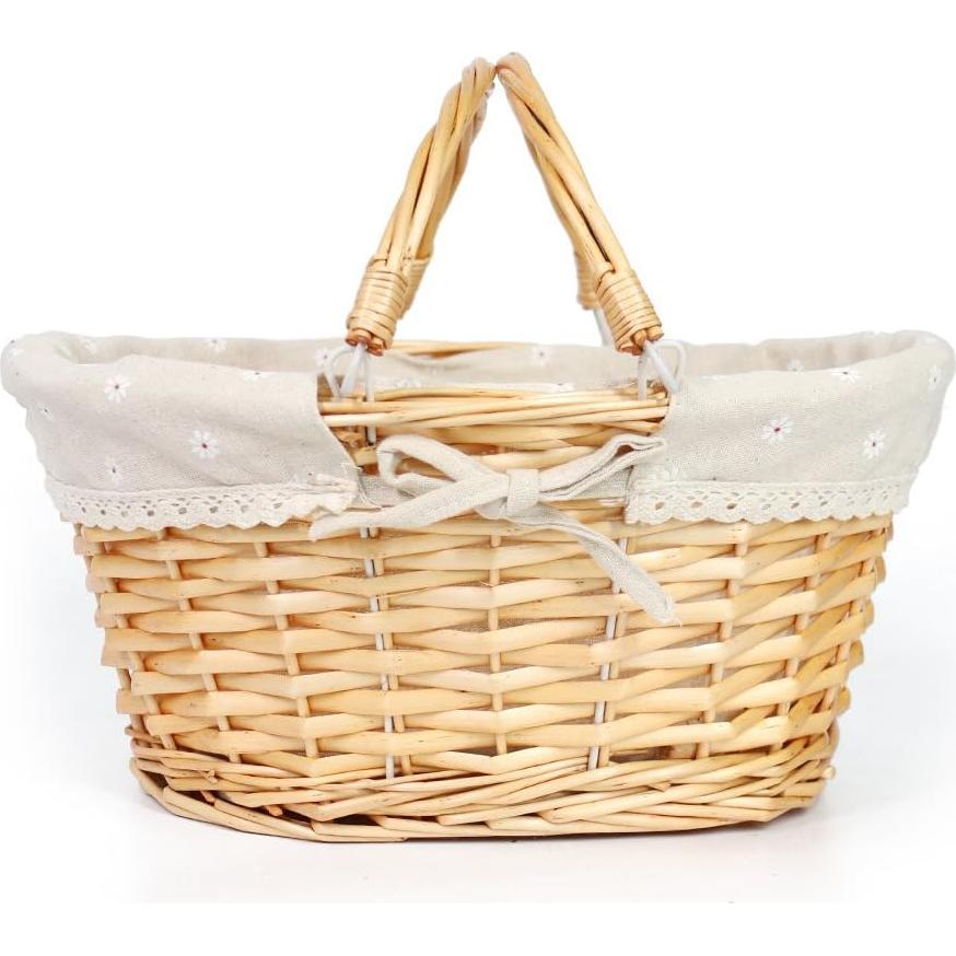 Cesta de Mimbre Natural MEIEM Grande 36.8x29x17.8 cm