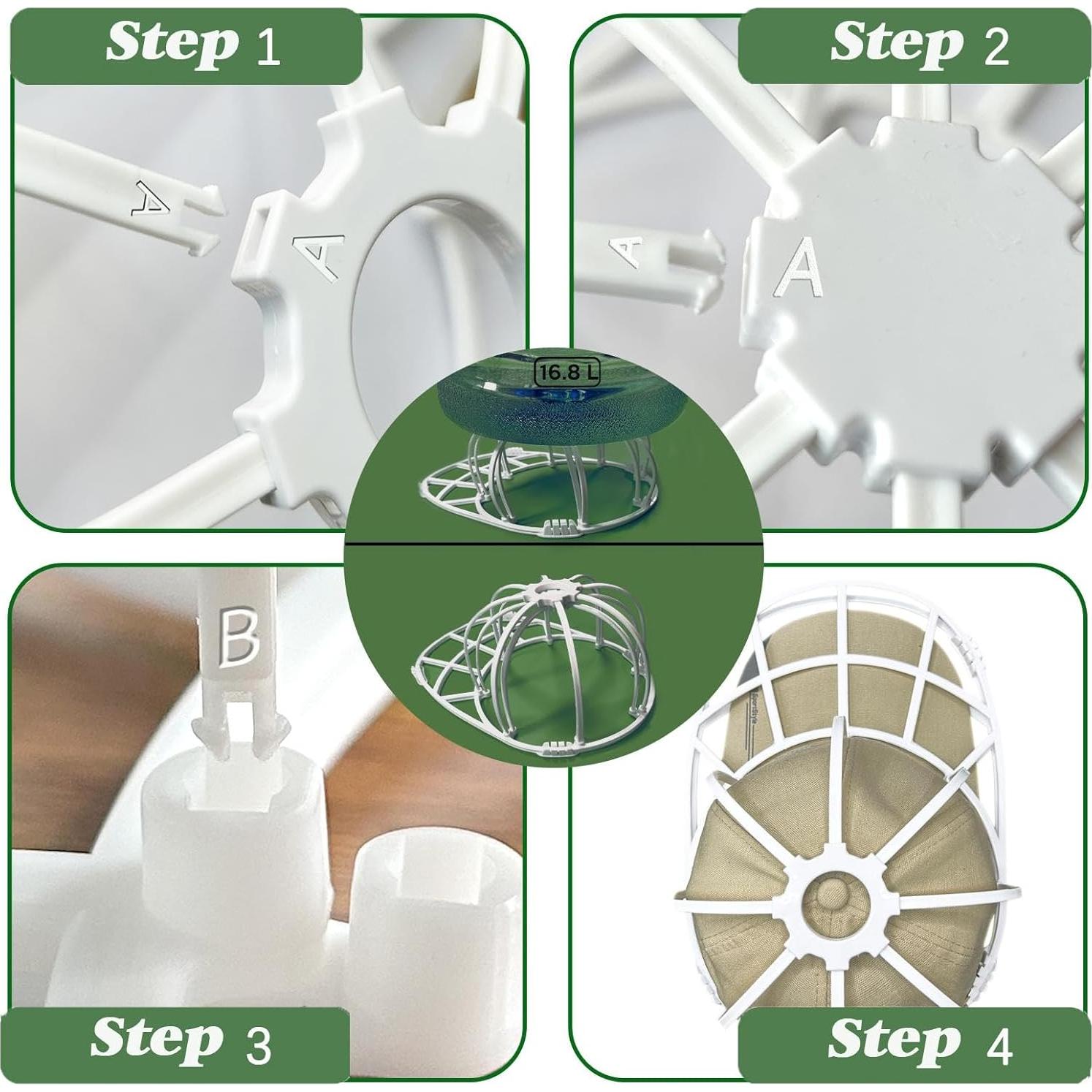 Jaula para Lavar Gorras KISYONGUS - 3 Piezas, Blanco