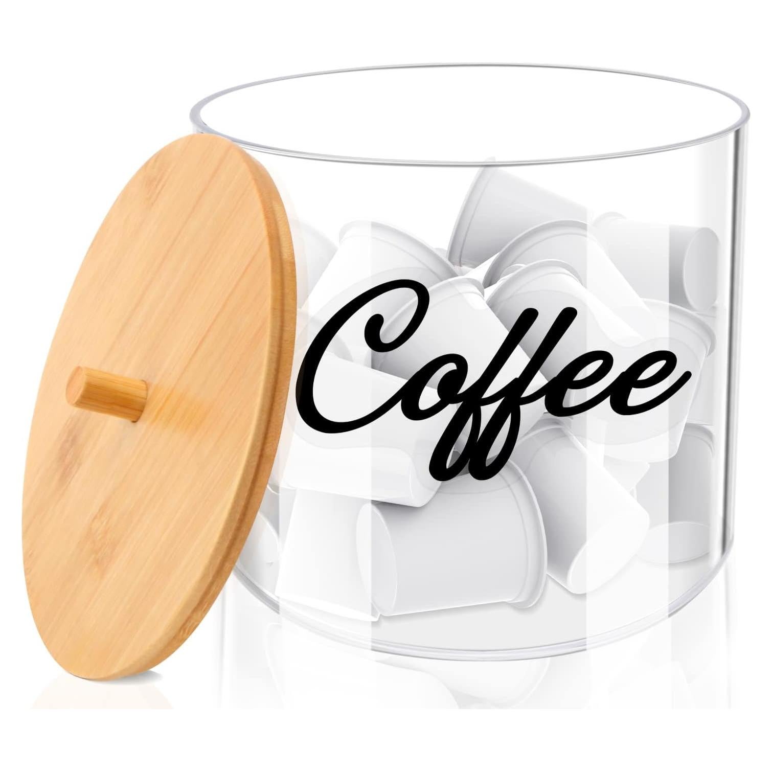 Soporte para Cápsulas de Café Homicozy con Tapa de Bambú 2.27L