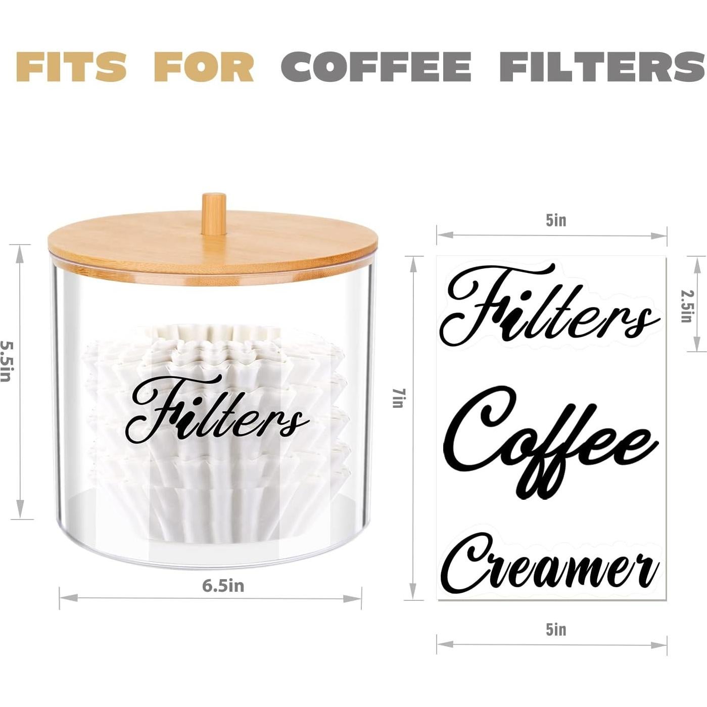 Soporte para Cápsulas de Café Homicozy con Tapa de Bambú 2.27L